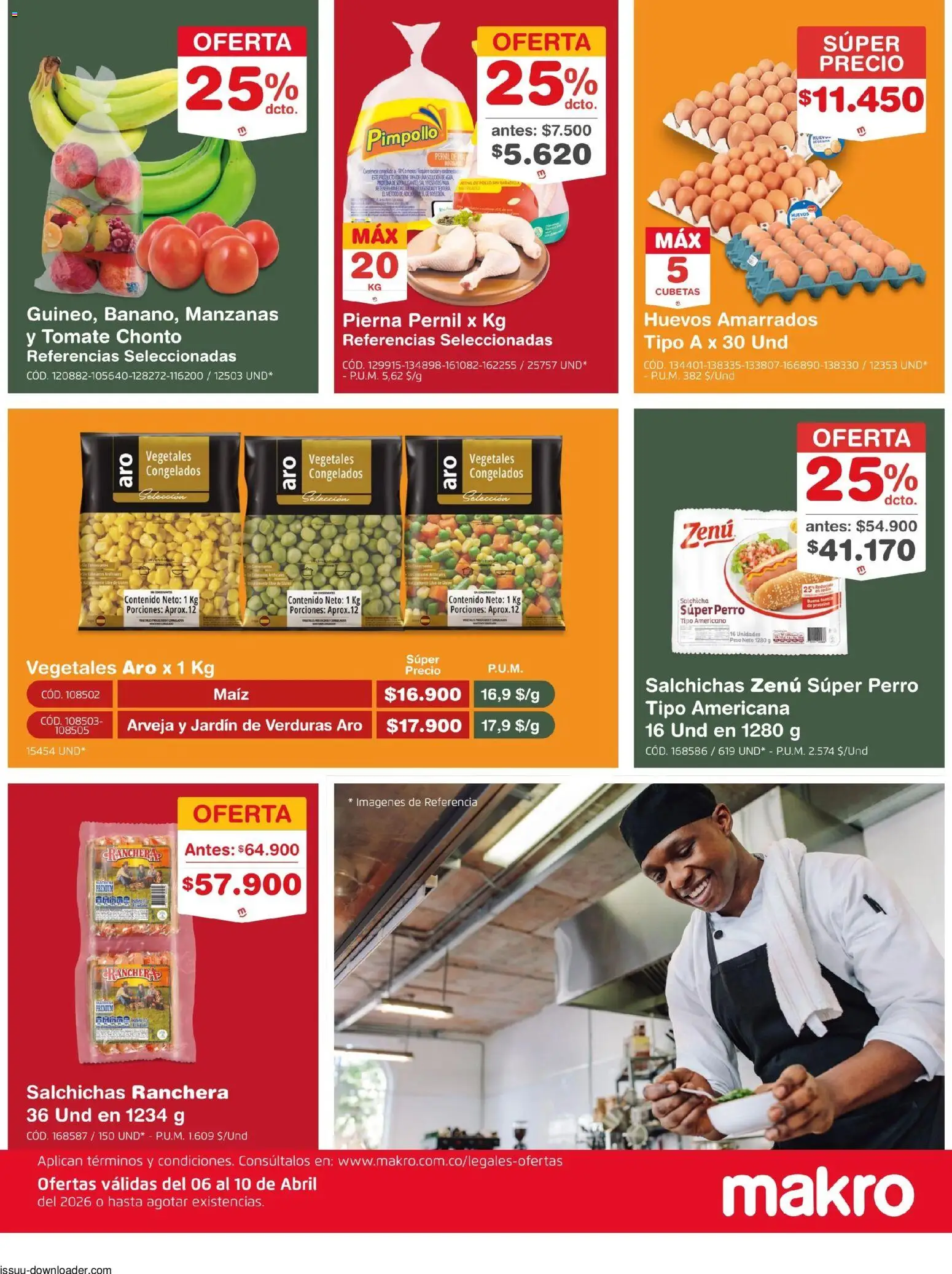 Makro revista - valida desde el 06.04.2026 | Página: 3 | Productos: Manzanas, Maiz, Tomate, Huevos