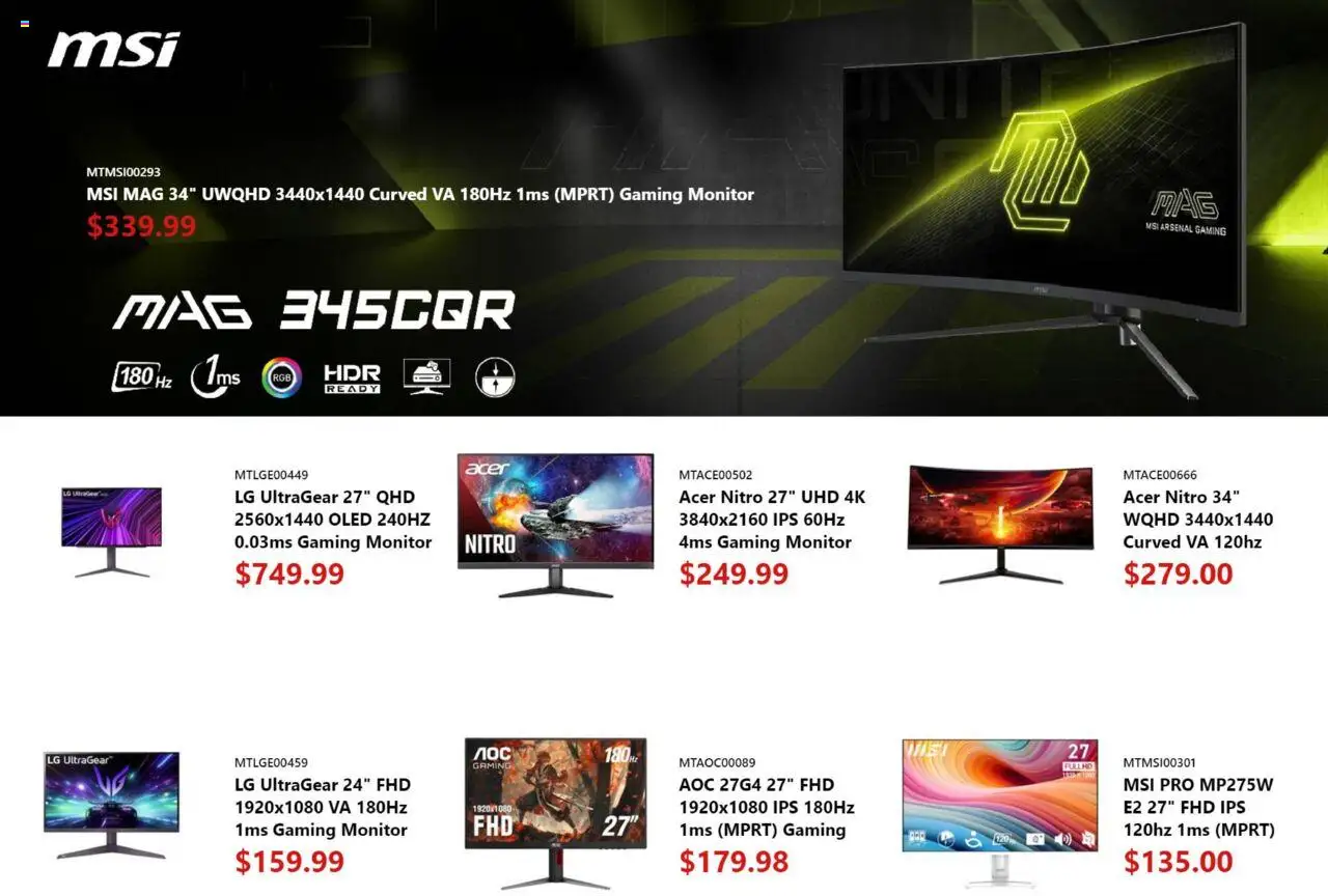 Canada Computers flyer valid from 08.08.2025 | Page: 8 | Products: Monitor