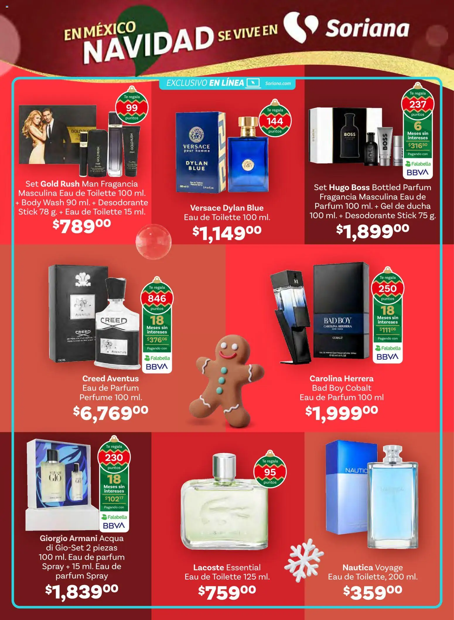 Nuevas ofertas de Soriana válidas en toda la República Mexicana desde el 11.12.2025. ¡Encuentra las mejores ofertas en Soriana - Preciazazaso Híper: Edo Mex, Gro, Hgo, Mor, Pue, Qto, Tlax, Ver! | Página: 56 | Productos: Té, Perfume, Fragancia, Gel de ducha