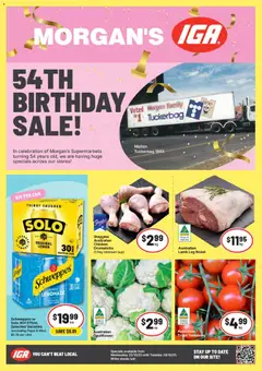 Preview of IGA Morgan's 54th Birthday Sale - valid from 22.10.2025