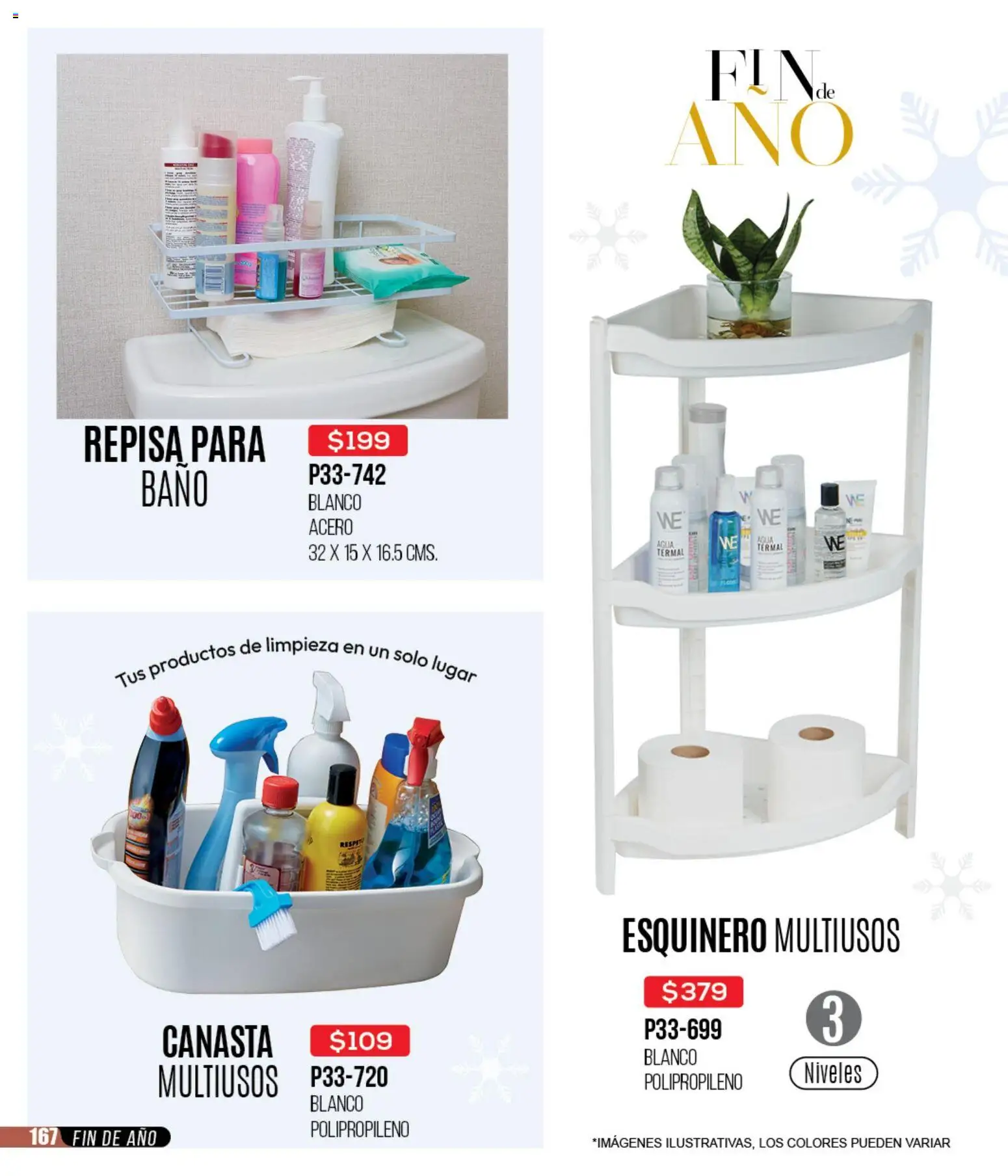 Nuevas ofertas de Cklass válidas en toda la República Mexicana desde el 15.12.2025. ¡Encuentra las mejores ofertas en Cklass catálogo Rebajas fin de año ropa! | Página: 168 | Productos: Repisa, Agua, Baño, Canasta