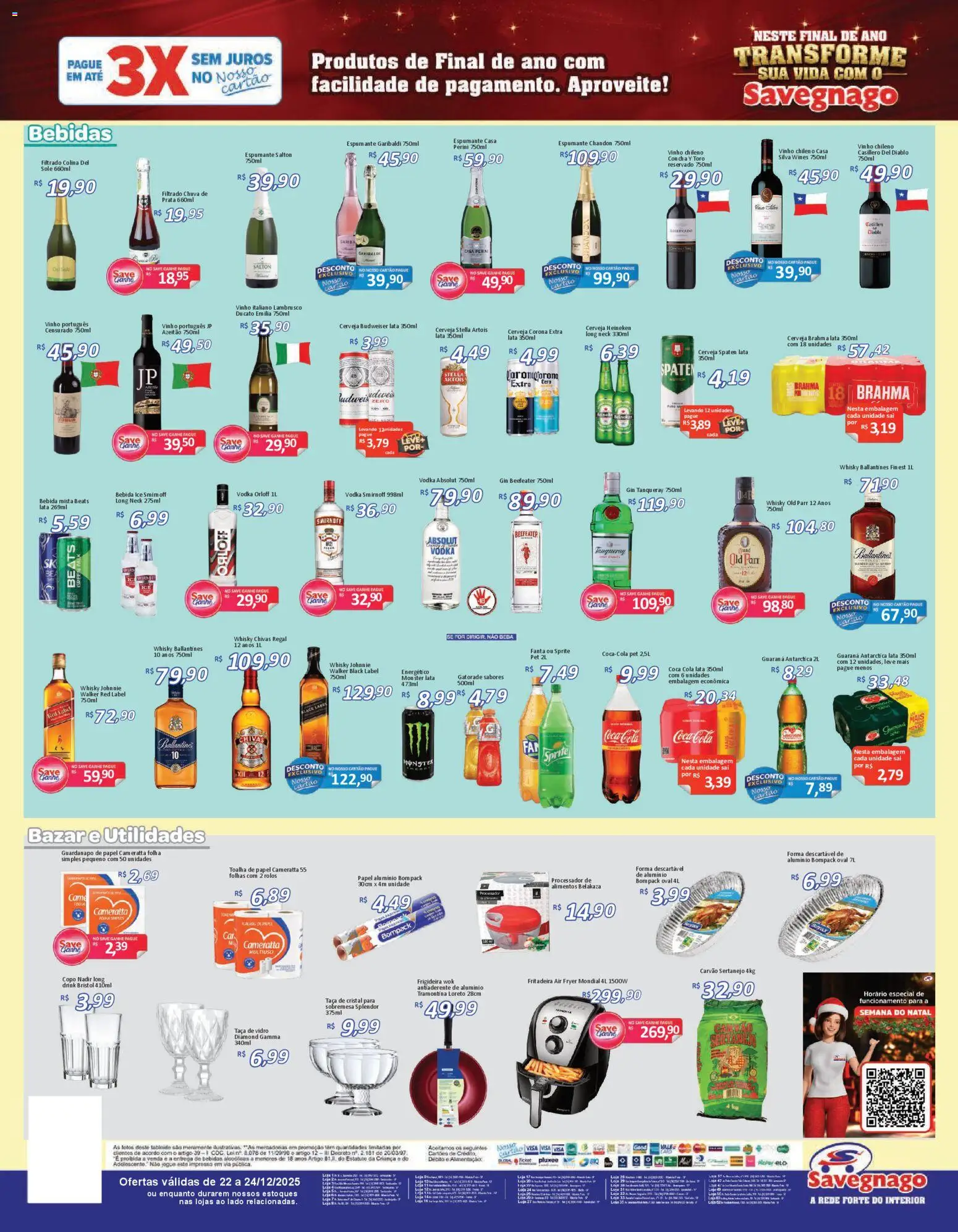 Savegnago Folheto - válido de 22.12.2025 | Página: 4 | Produtos: Vinho, Gin, Vodka, Bebida