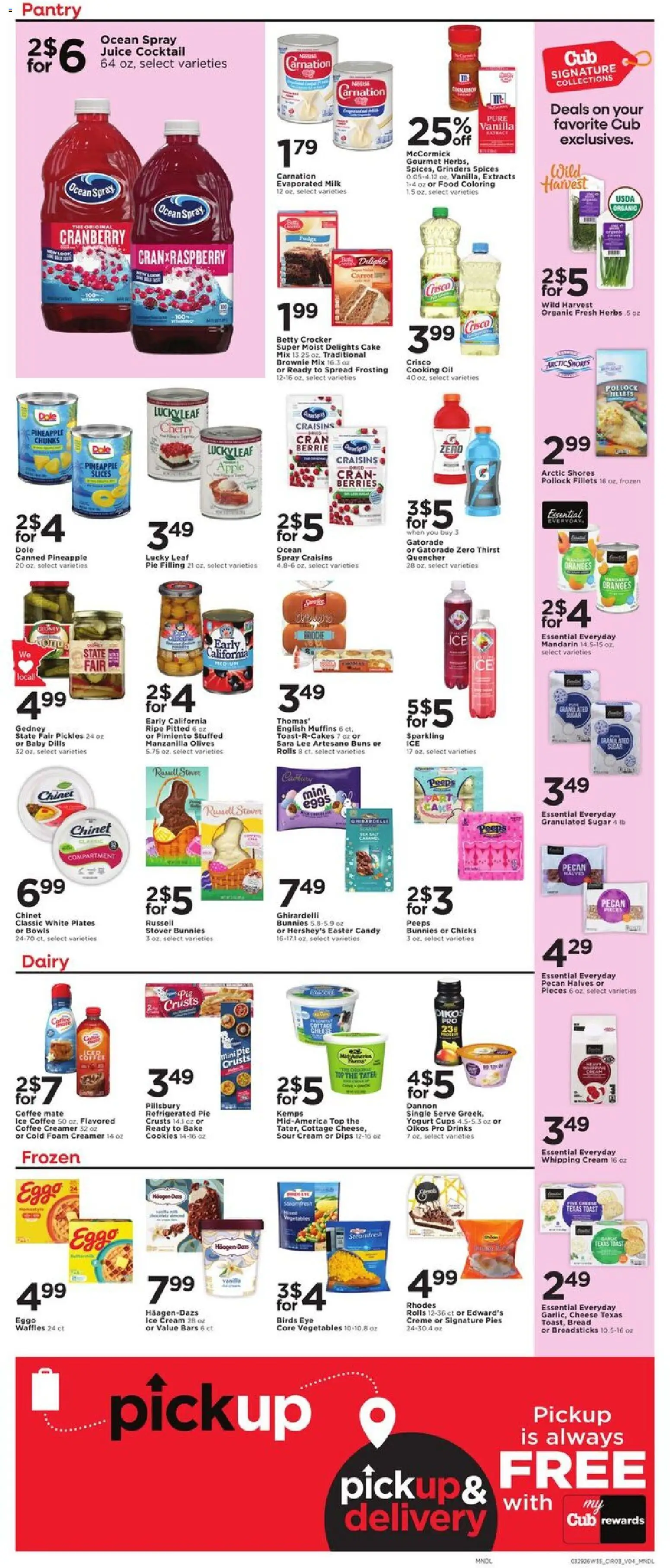 Cub Foods Weekly Ad - valid from 29.03.2026 | Page: 5 | Products: Berries, Bread, Cream, Ice cream