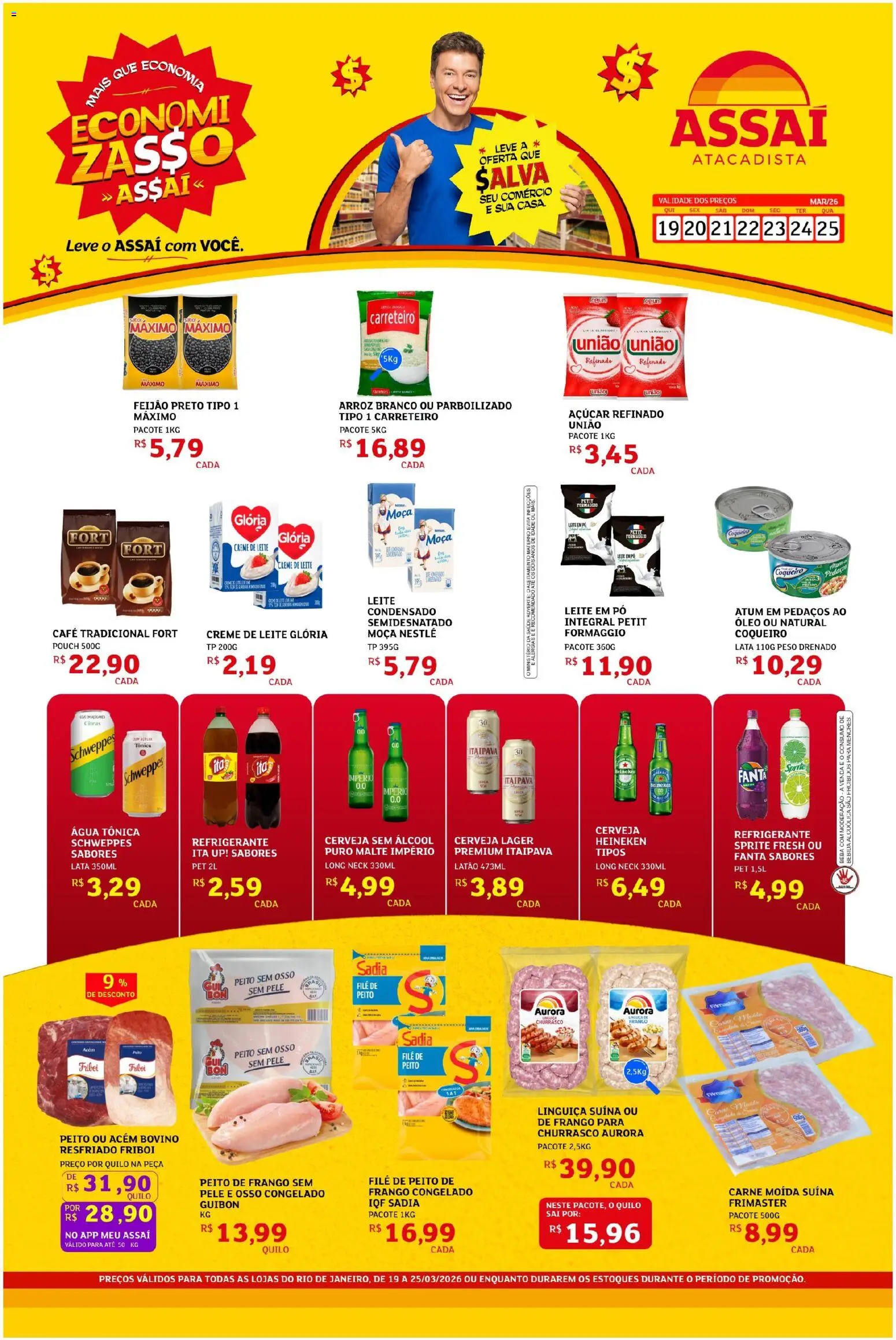 Assaí Atacadista Folheto - válido de 20.03.2026 | Página: 1 | Produtos: Fanta, Arroz, Heineken, Açúcar