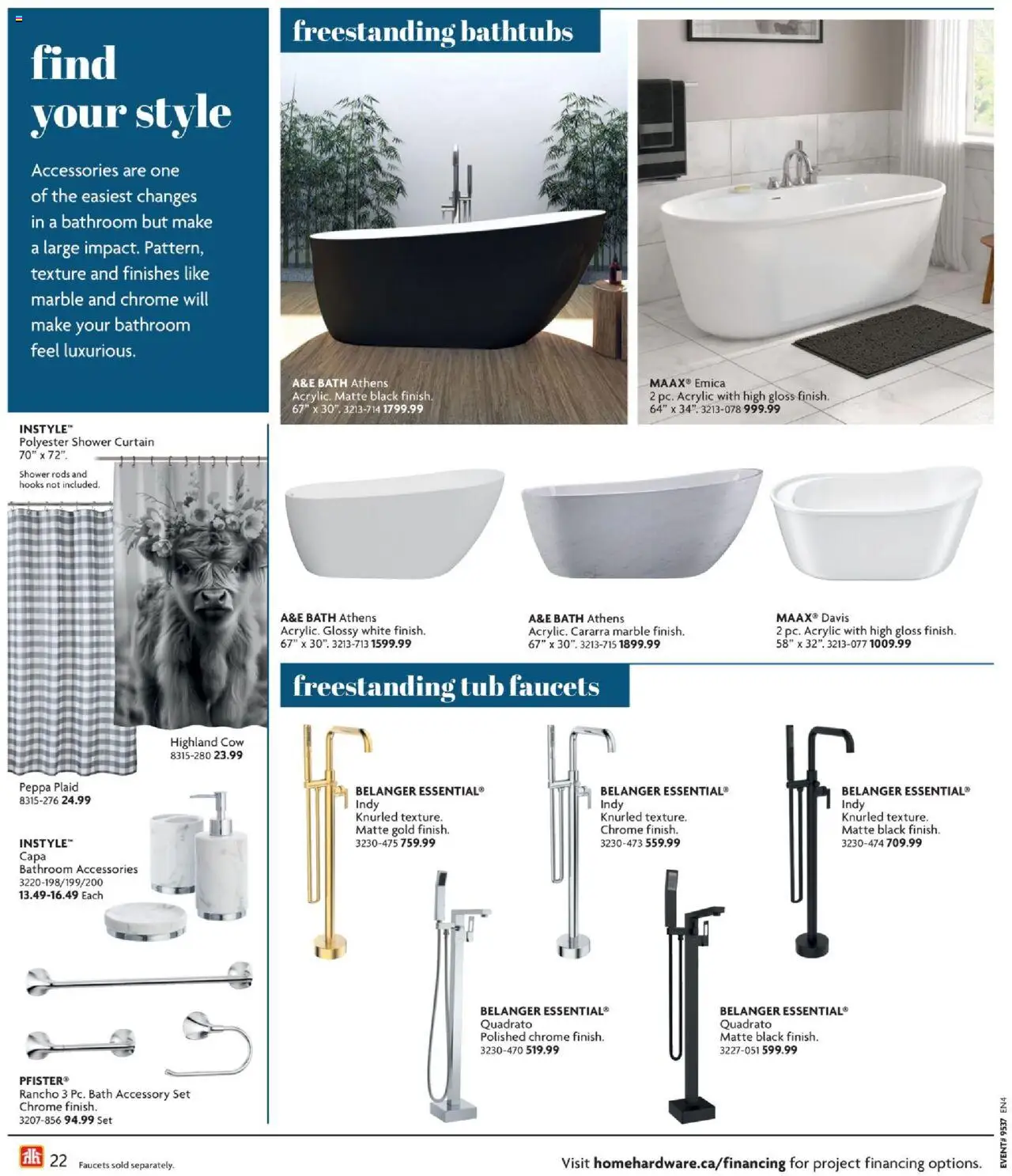 Home Hardware flyer valid from 11.09.2025 | Page: 22 | Products: Bath, Shower