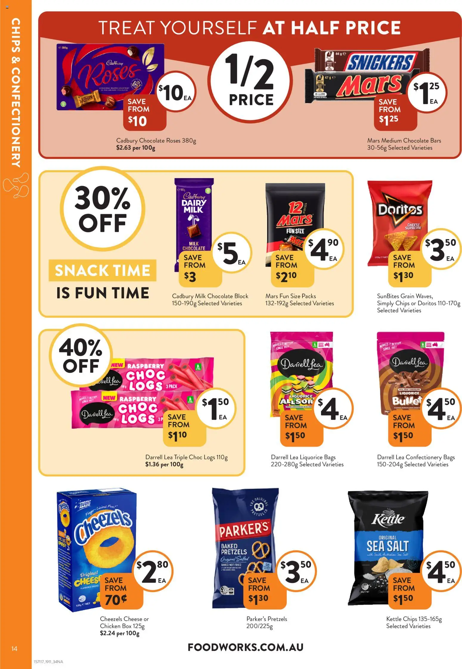 Foodworks catalogue - valid from 19.11.2025 | Page: 14 | Products: Dairy, Chicken, Chips, Pretzels