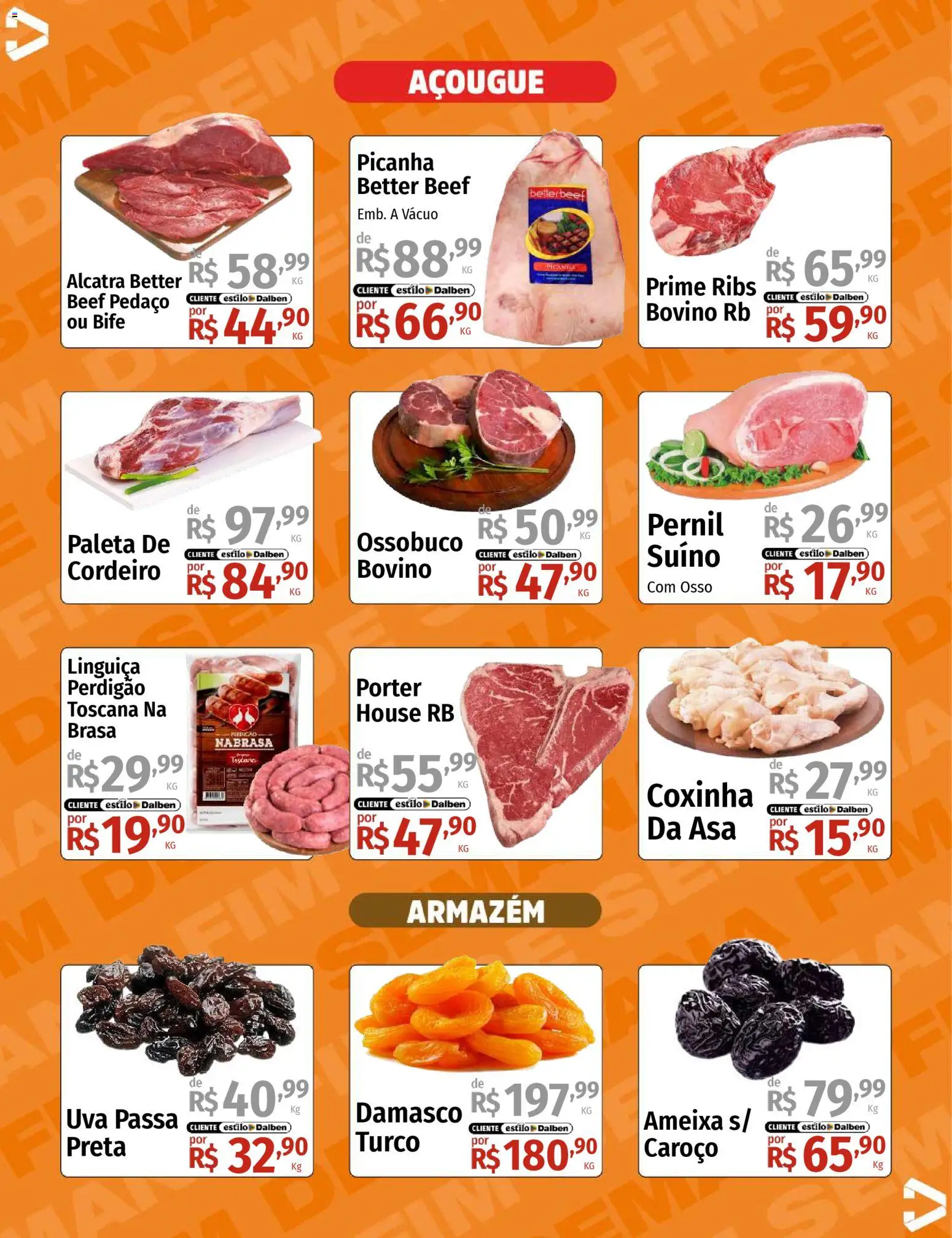Supermercado Dalben Folheto - válido de 12.12.2025 | Página: 5 | Produtos: Alcatra, Picanha, Cordeiro, Ameixa