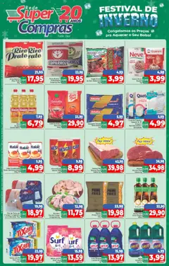 Rede Super Compras Folheto - válido de 25.07.2025 | Página: 1 | Produtos: Achocolatado, Alcatra, Café, Água sanitária