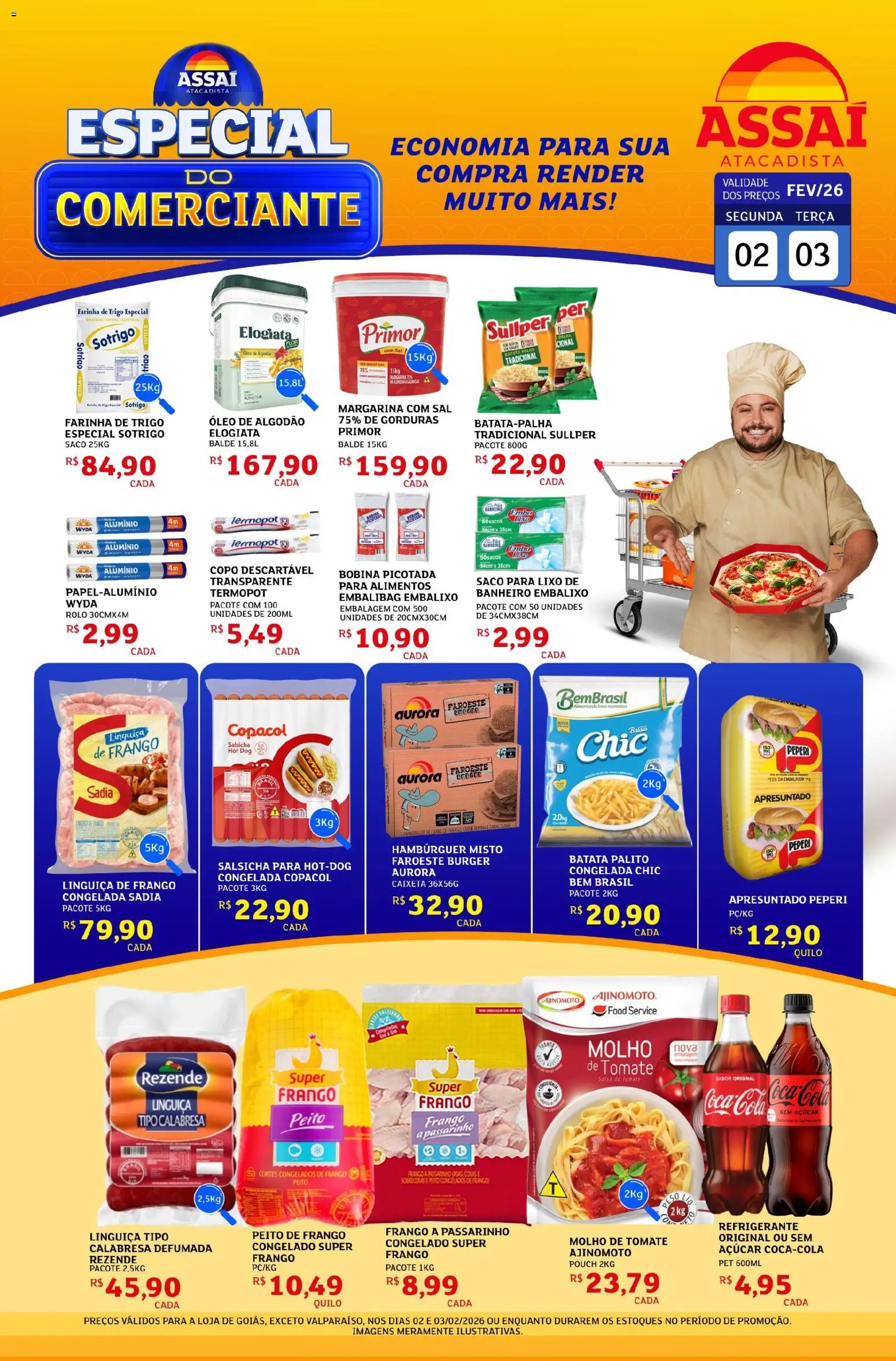 Assaí Atacadista Folheto - válido de 02.02.2026 | Página: 1 | Produtos: Rolo, Cola, Refrigerante, Sal