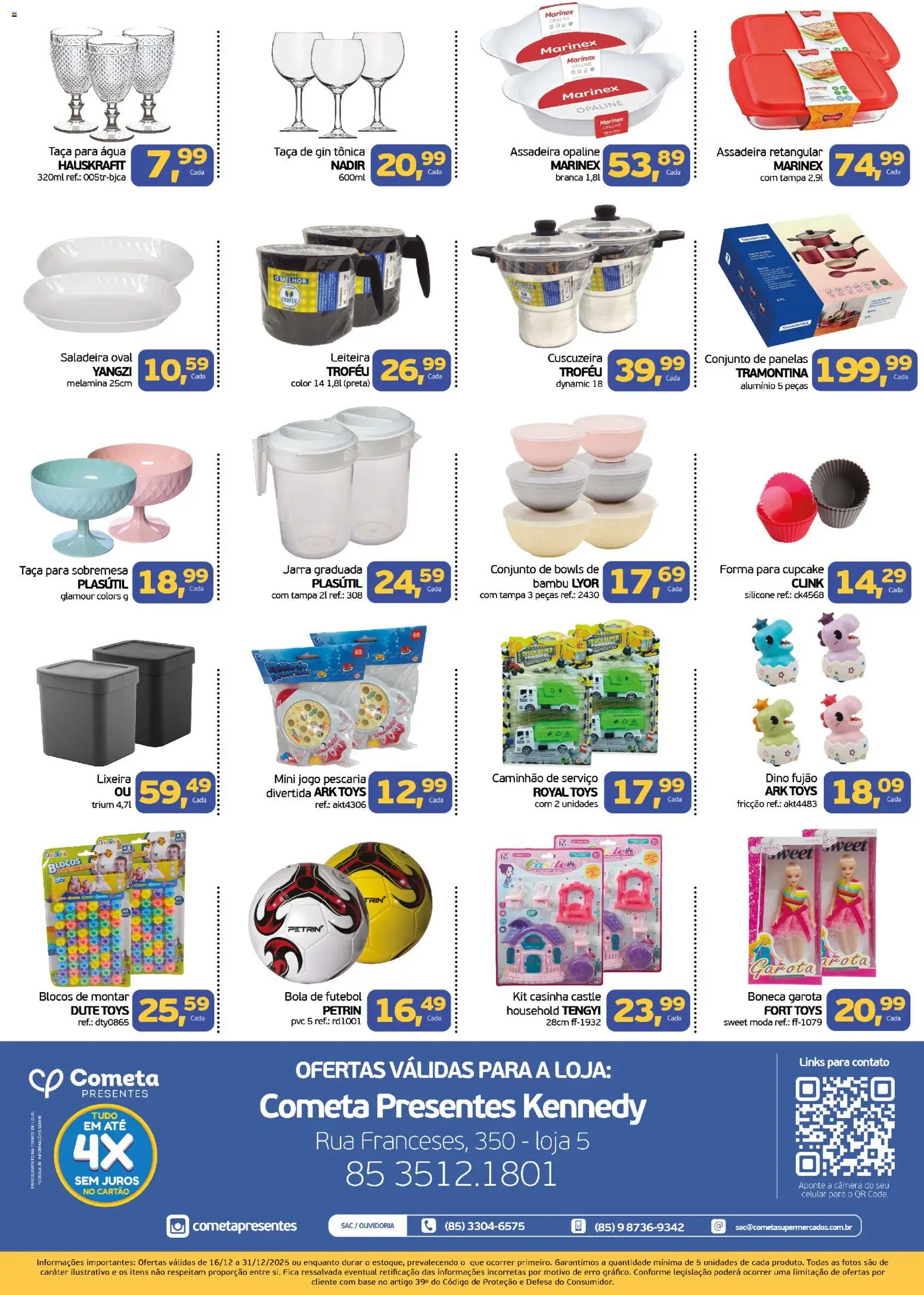 Cometa Supermercados Folheto - válido de 16.12.2025 | Página: 2 | Produtos: Boneca, Lixeira, Gin, Assadeira