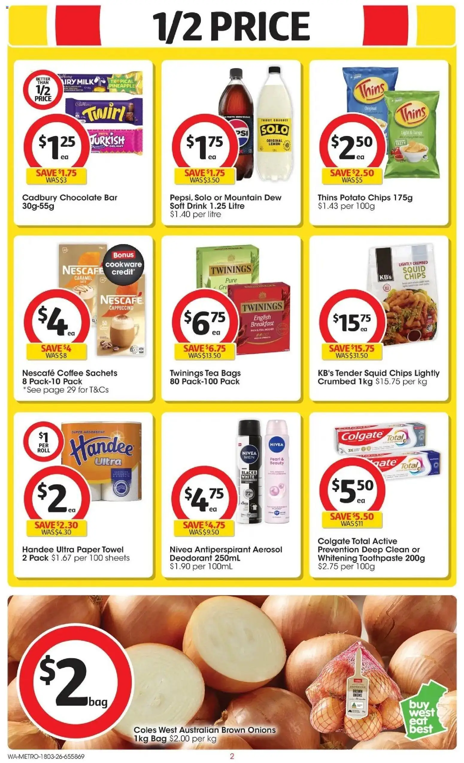 Coles catalogue - valid from 18.03.2026 | Page: 2 | Products: Gate, Pineapple, Antiperspirant, Lemon