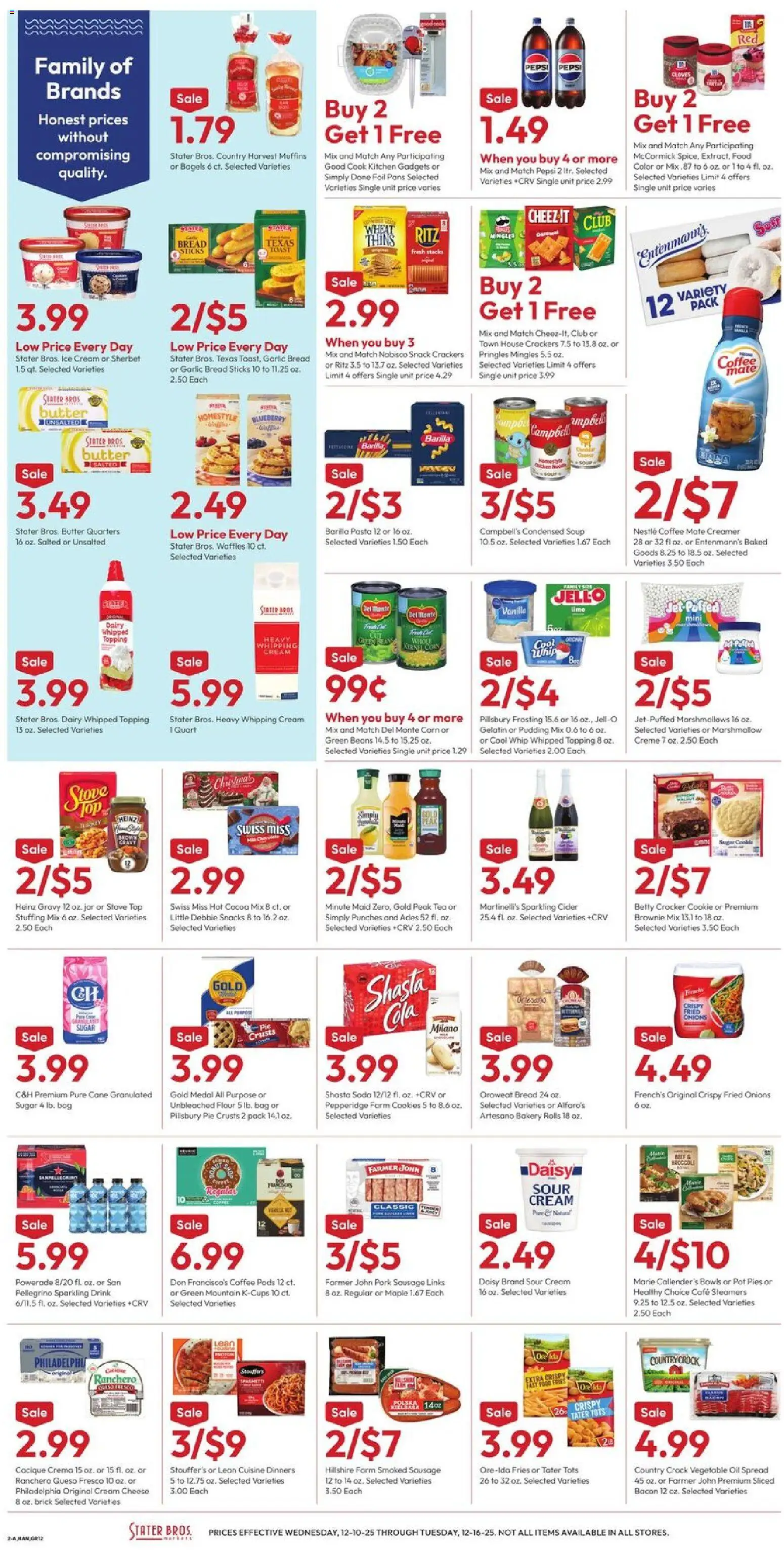 Stater Bros Weekly Ad - valid from 10.12.2025 | Page: 2 | Products: Bakery, Chocolate, Pork, Garlic