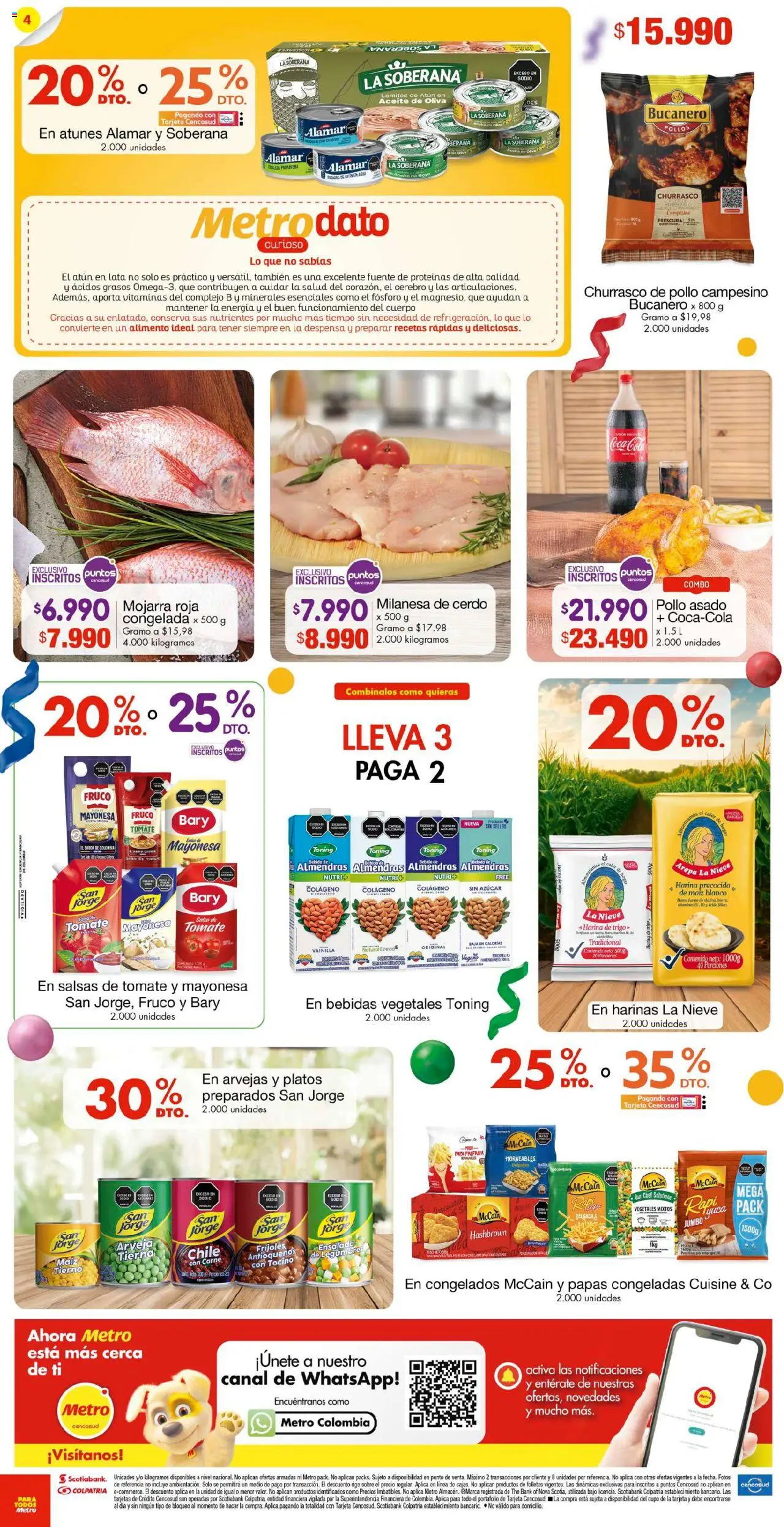 Metro revista - valida desde el 12.09.2025 | Página: 4 | Productos: Toallitas desmaquillantes, Azucar, Papa, Aceite