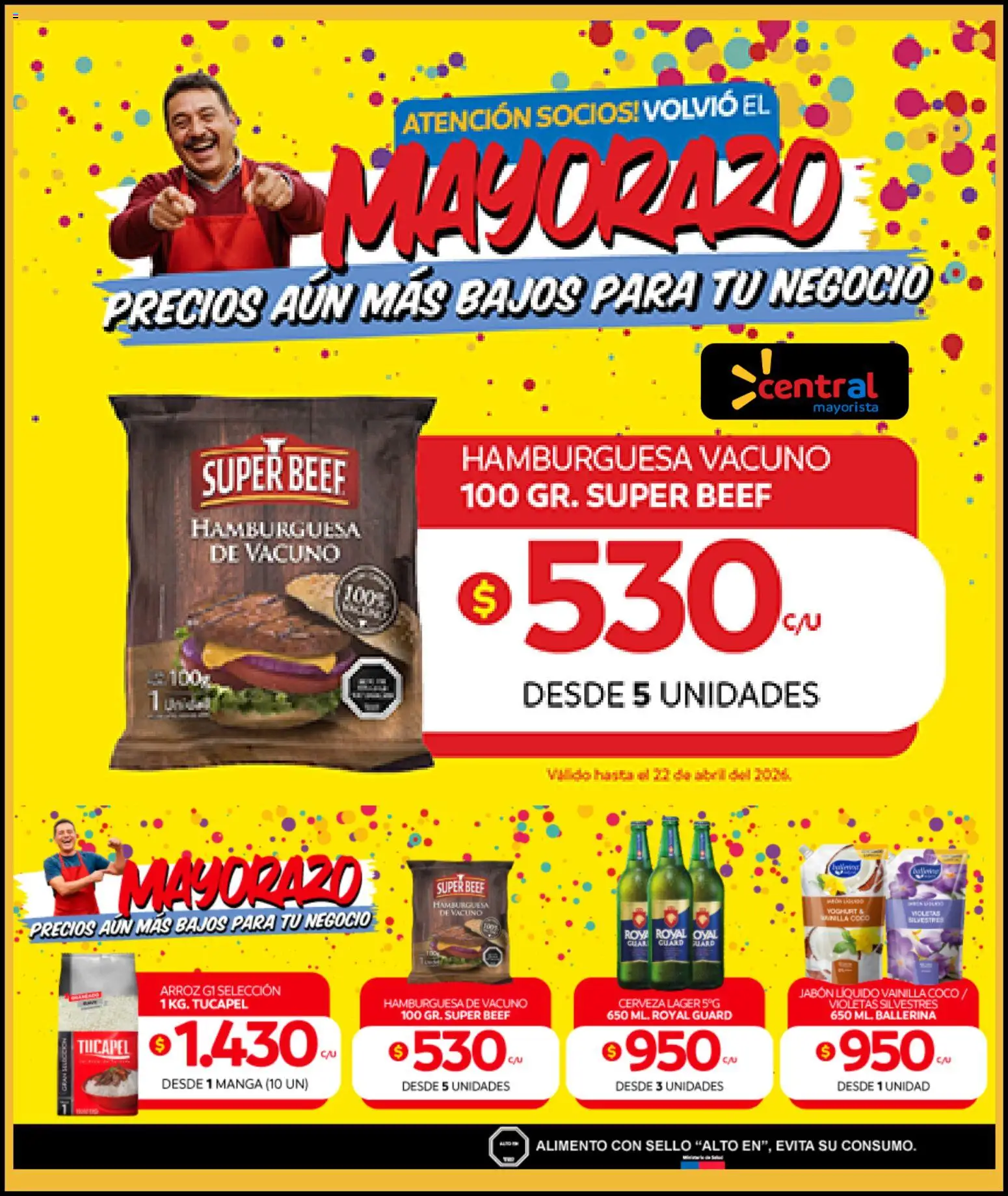 Central Mayorista ofertas  │ válido desde el 04.03.2026 | Página: 1 | Productos: Manga, Cerveza, Arroz, Jabón líquido