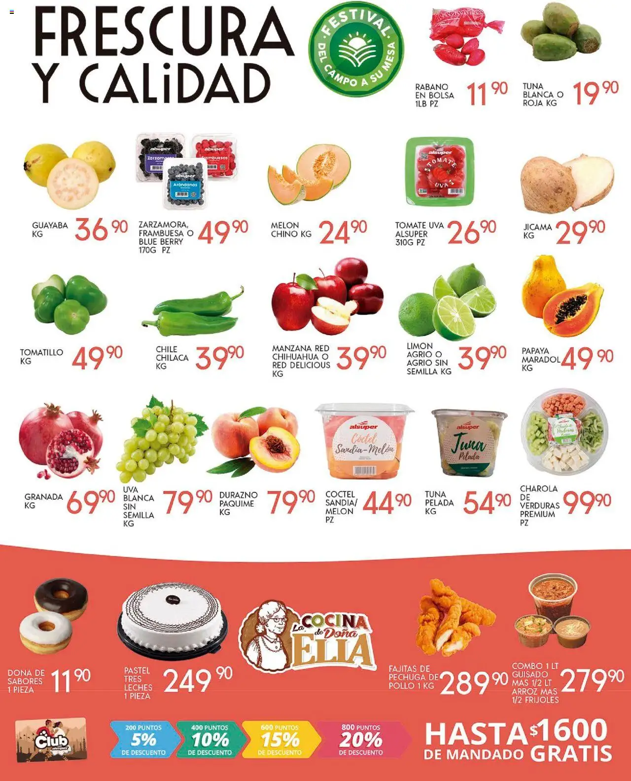 Nuevas ofertas de Alsuper válidas en toda la República Mexicana desde el 16.09.2025. ¡Encuentra las mejores ofertas en Alsuper - Folleto Chihuahua Estado! | Página: 2 | Productos: Durazno, Tomate, Manzana, Uva