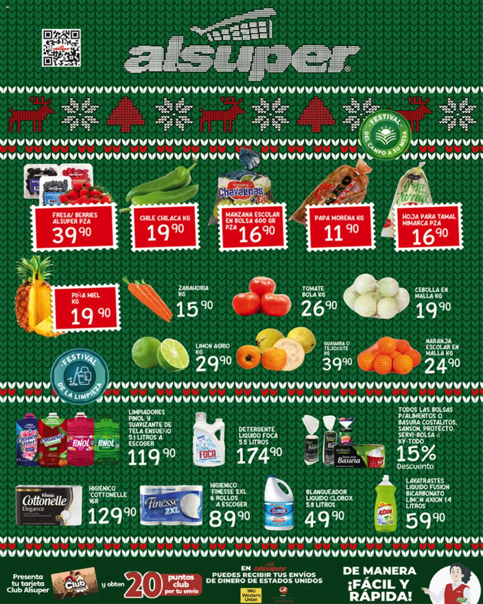 Nuevas ofertas de Alsuper válidas en toda la República Mexicana desde el 23.12.2025. ¡Encuentra las mejores ofertas en Alsuper folleto Chihuahua Estado! | Página: 8 | Productos: Detergente, Limón, Mesa, Zanahoria