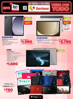 Vista previa de Soriana Buen Fin , nuevo folleto de la tienda, válido en México a partir del 13.11.2025 | Página: 14 | Productos: Tablet, Cámara, Té, Batería
