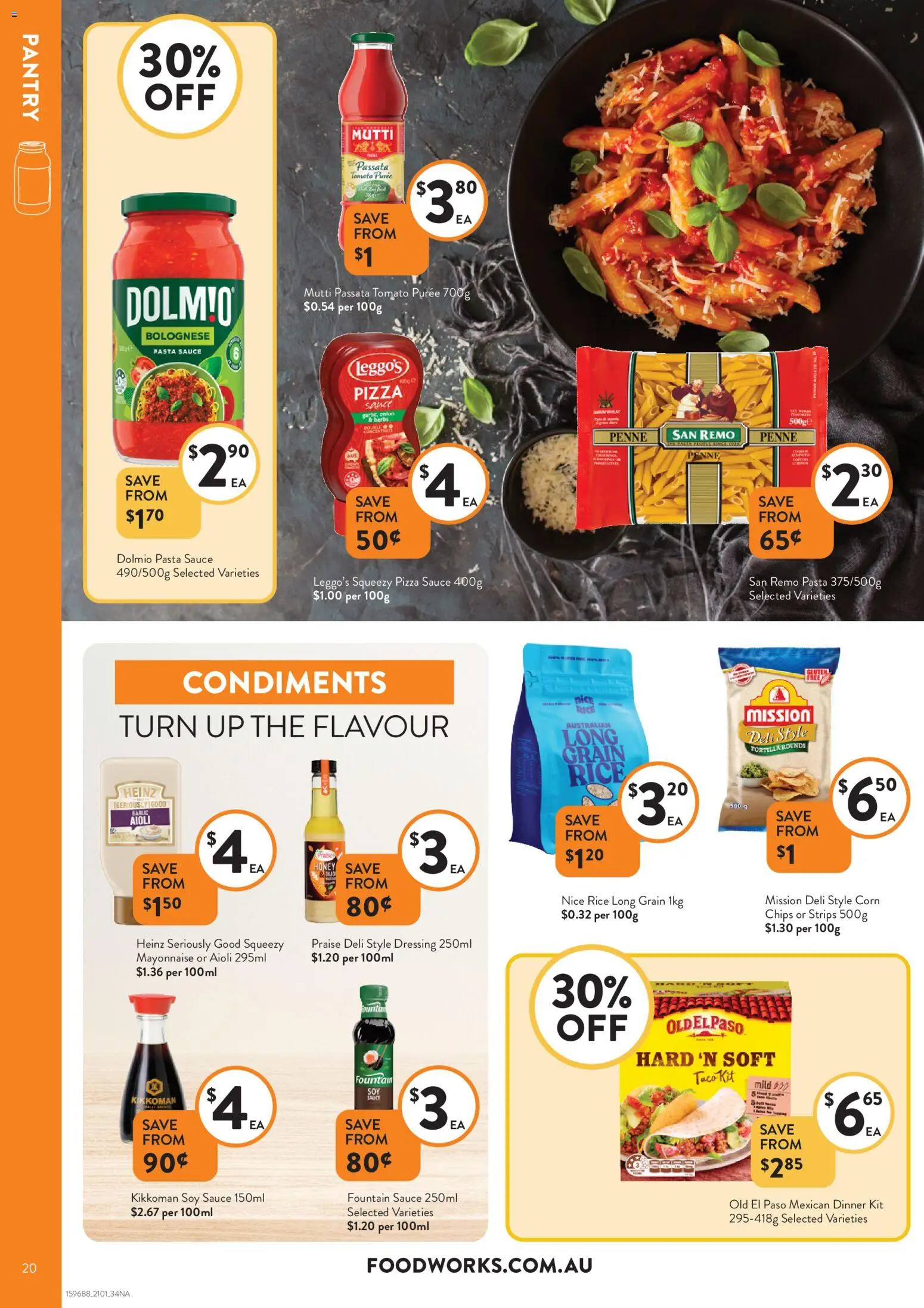 Foodworks catalogue - valid from 21.01.2026 | Page: 20 | Products: Honey, Chips, Mayonnaise, Sauce