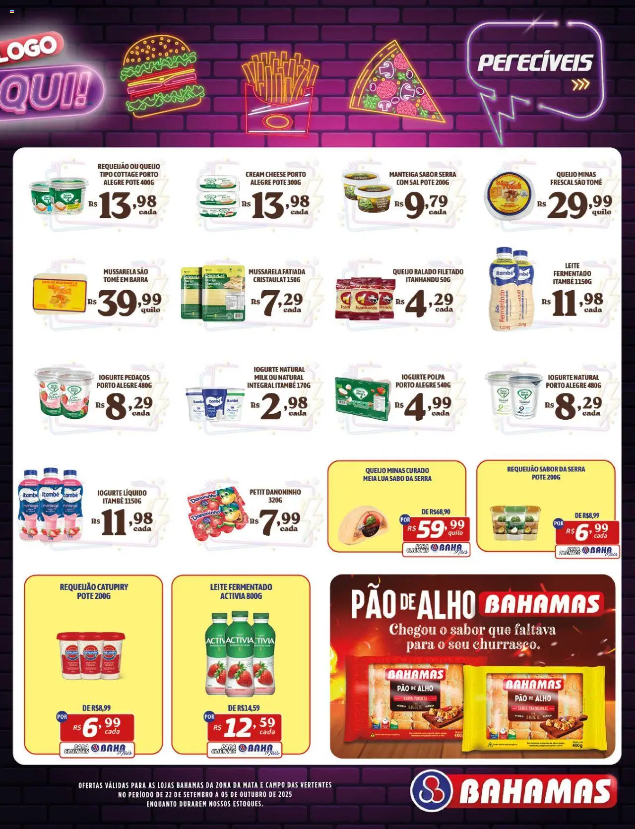 Bahamas Supermercados Folheto - válido de 22.09.2025 | Página: 7 | Produtos: Alho, Pão, Queijo ralado, Leite fermentado