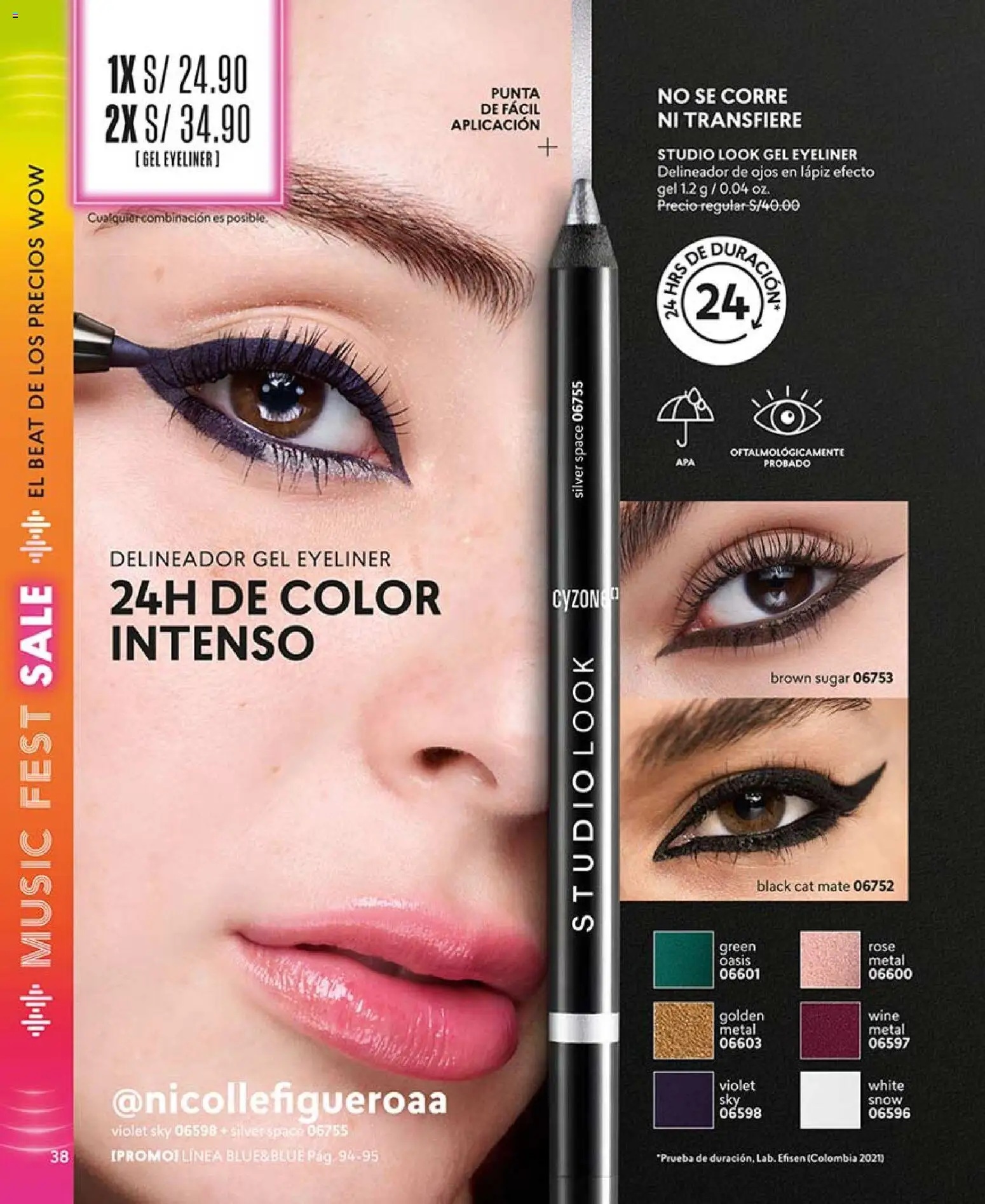 Catálogo CyZone válido desde 21.02.2026 | Página: 38 | Productos: Delineador de ojos, Delineador