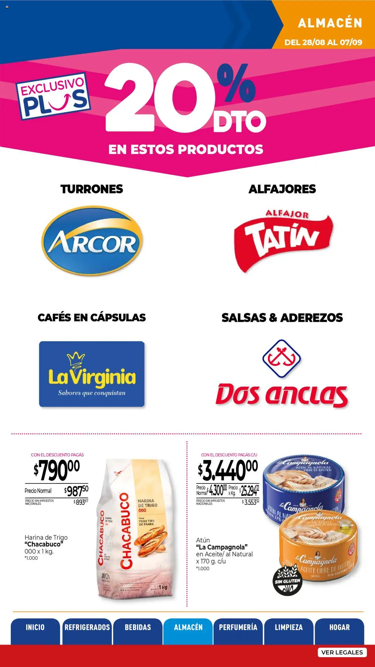 La Anonima Insuperables │ válido desde el 28.08.2025 | Página: 24 | Productos: Harina, Aceite, Atún, Alfajor