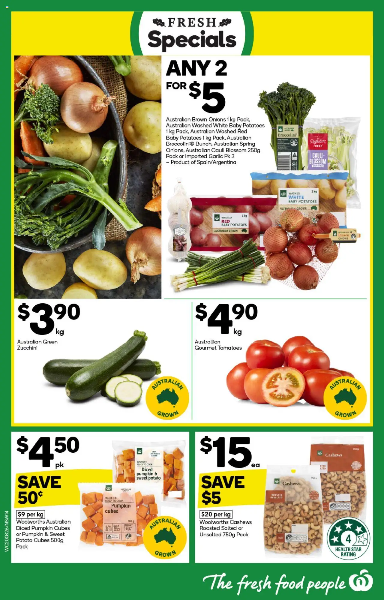 Woolworths catalogue - valid from 20.08.2025 | Page: 14 | Products: Potatoes, Onions, Garlic, Pumpkin