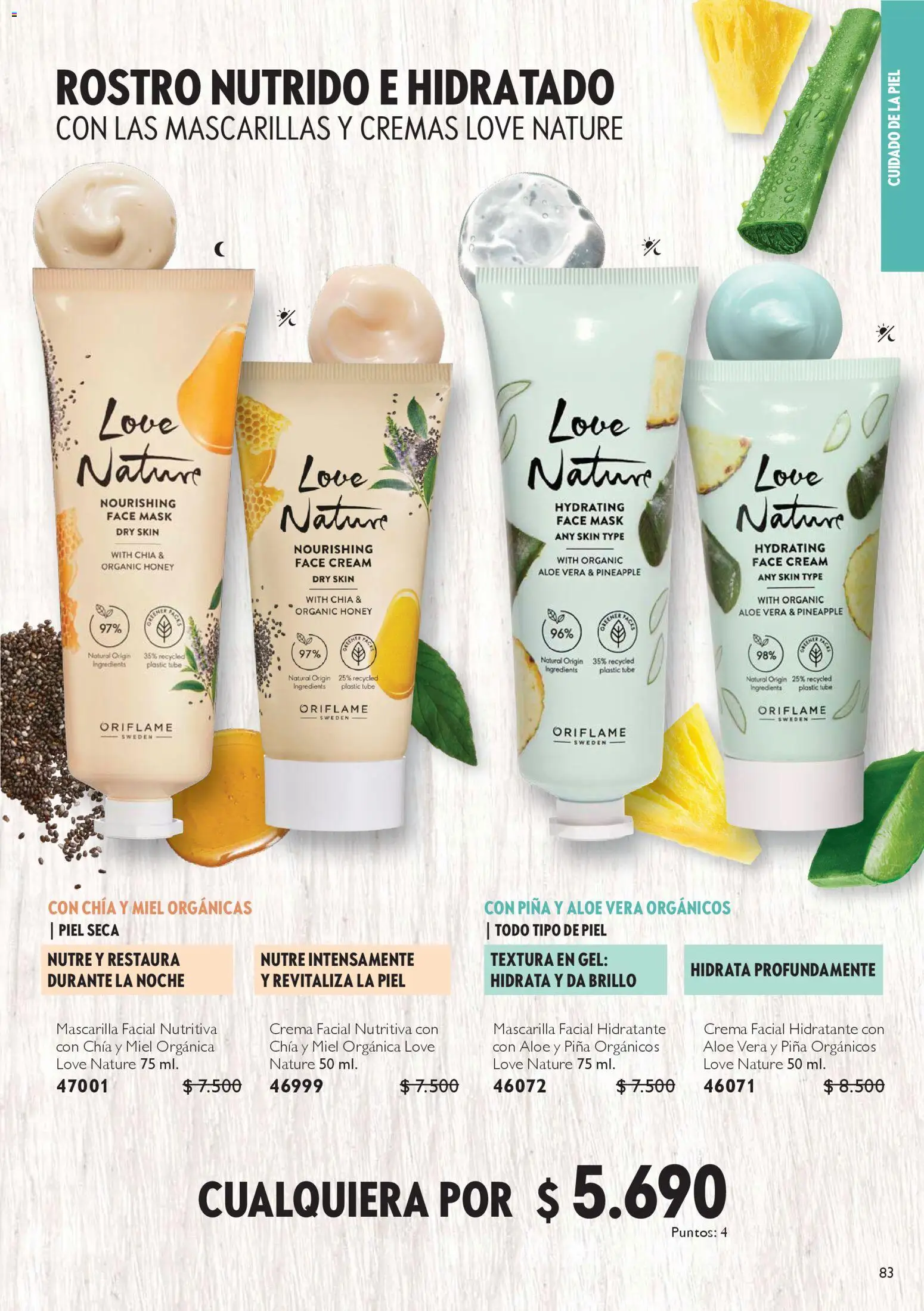 Oriflame catálogo │ válido desde el 24.01.2026 | Página: 83 | Productos: Brillo, Mascarilla, Piña, Crema