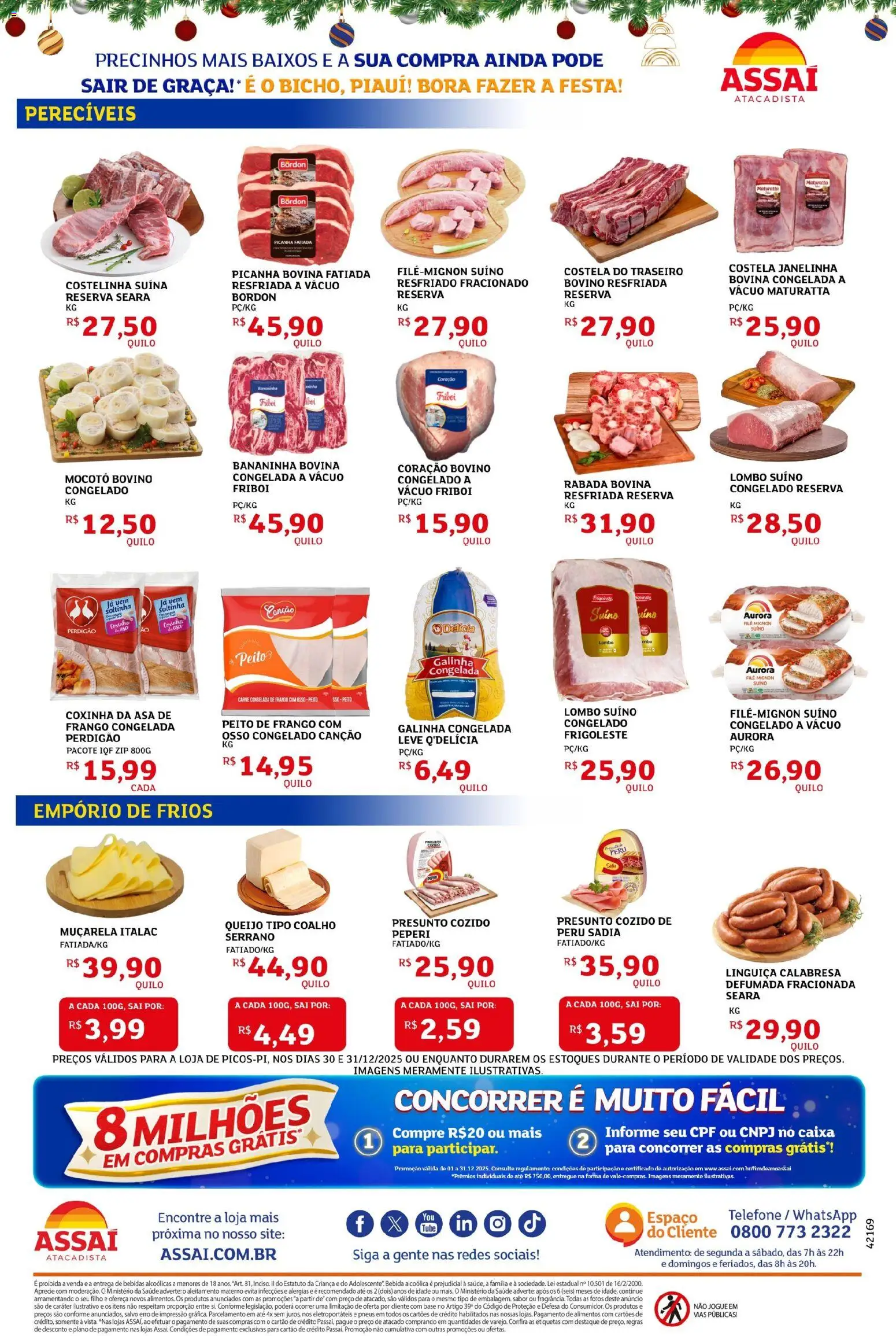 Assaí Atacadista Folheto - válido de 13.01.2026 | Página: 2 | Produtos: Linguiça, Queijo, Presunto, Bebida