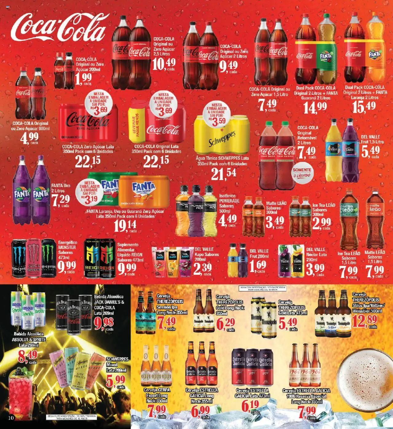 Supermercados Unidos Folheto - válido de 18.08.2025 | Página: 10 | Produtos: Fanta, Energético, Ice tea, Monster