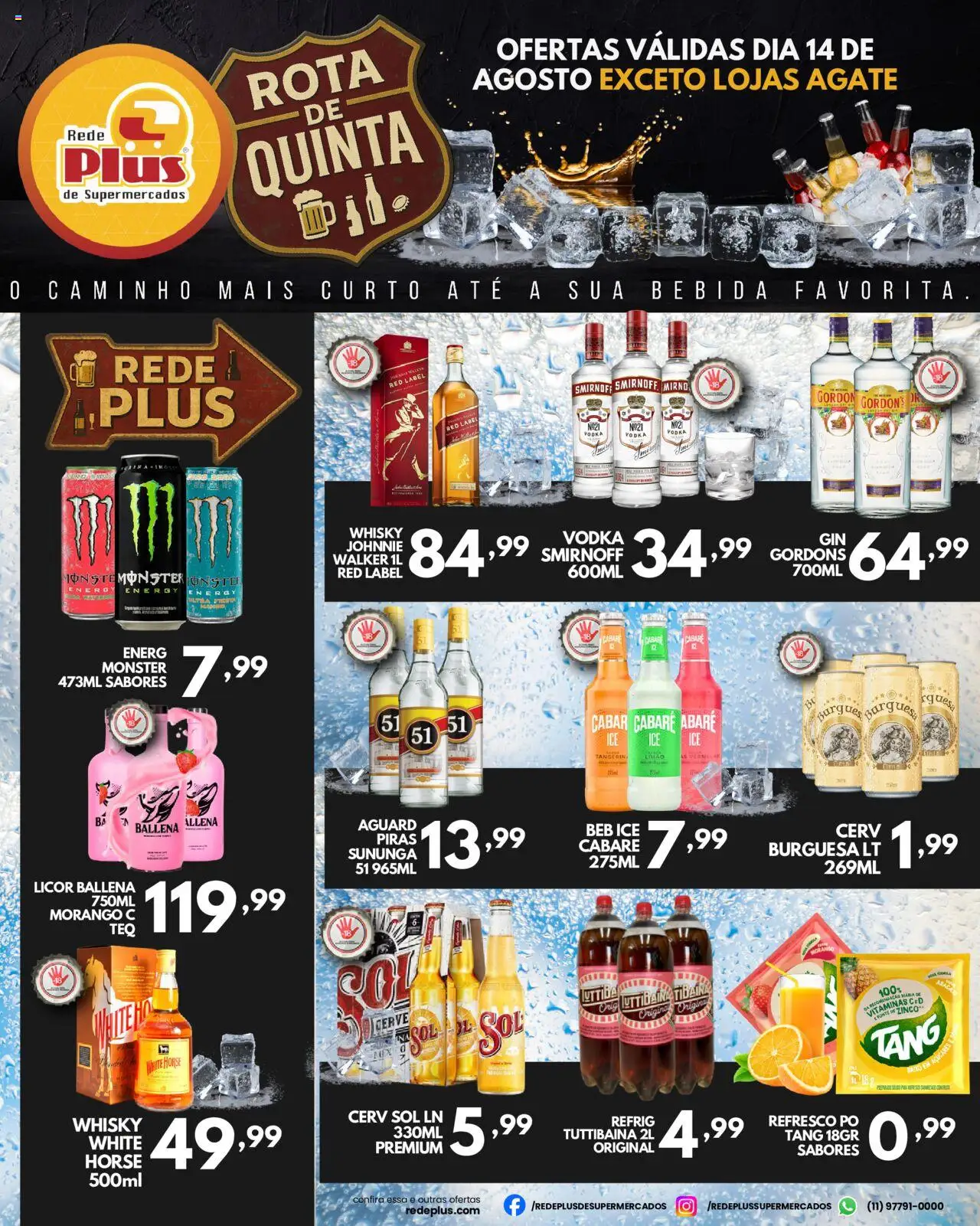 Rede Plus Supermercados Folheto - válido de 13.08.2025 | Página: 2 | Produtos: Refresco, Whisky, Abacaxi, Vodka