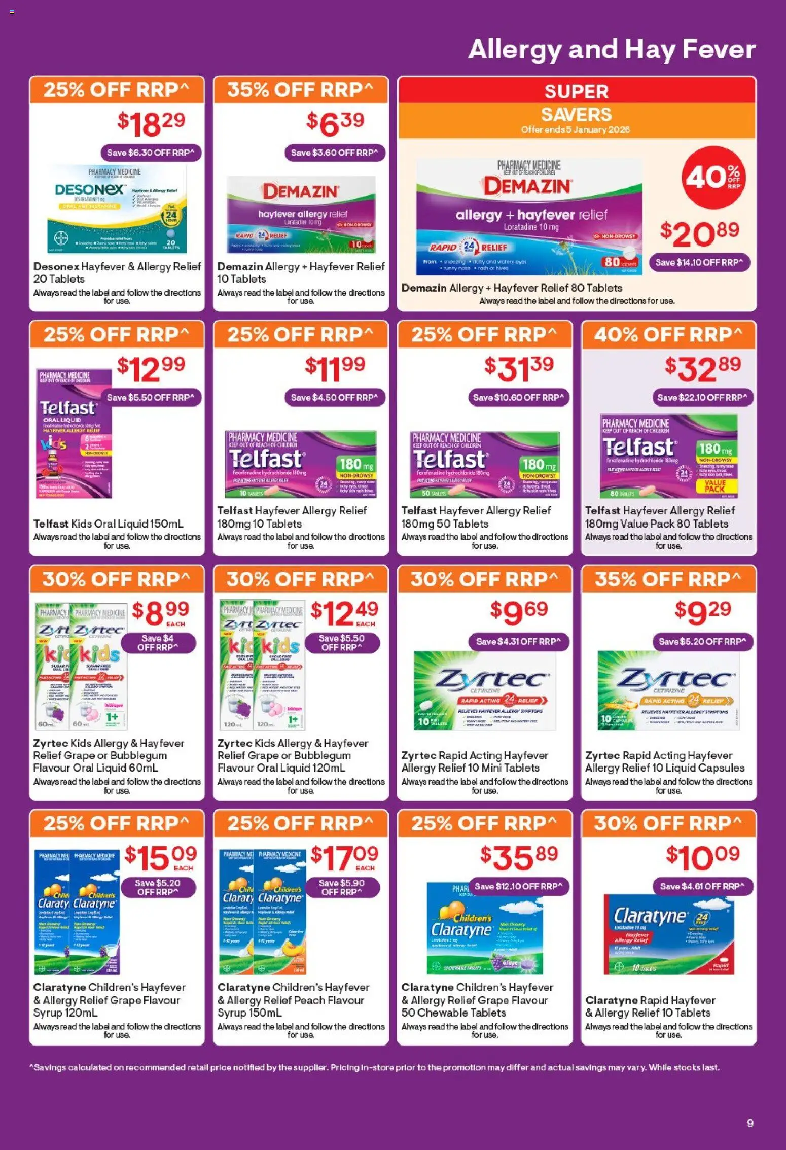 Discount Drug Stores catalogue - valid from 10.12.2025 | Page: 10 | Products: Peach, Tablets, Allergy