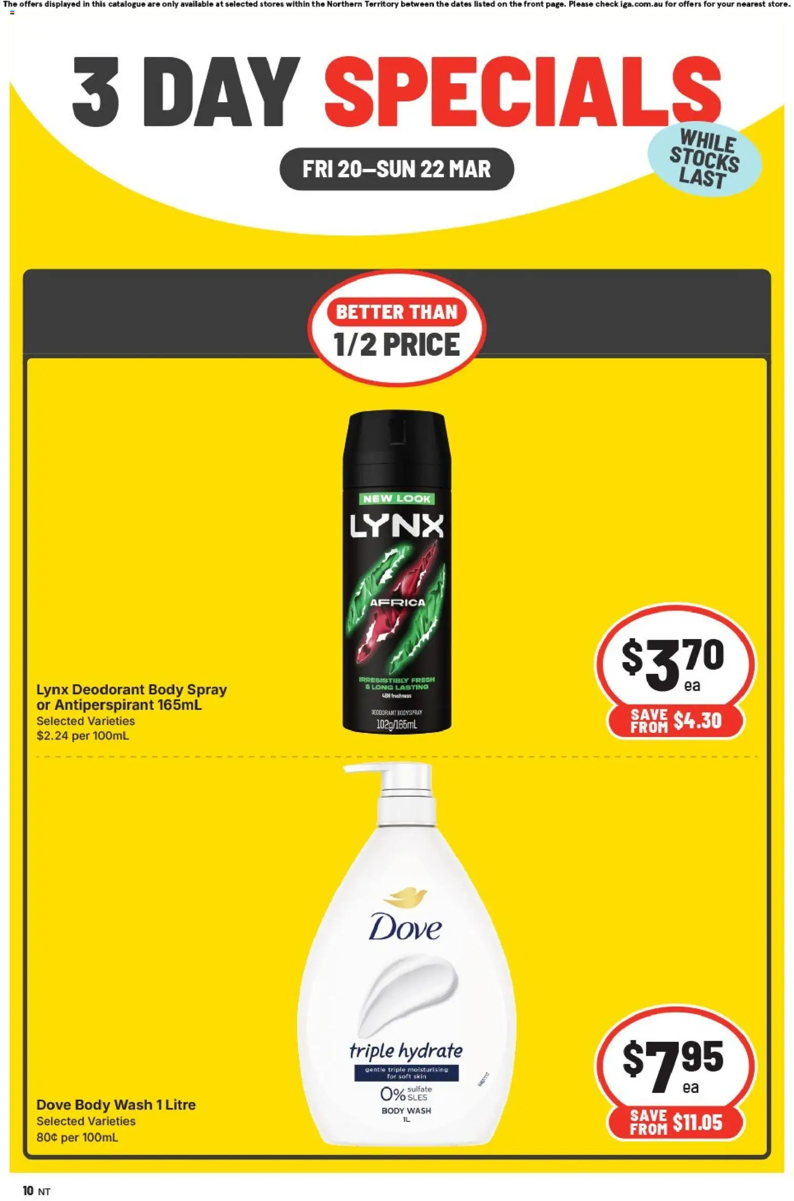IGA catalogue - valid from 20.03.2026 | Page: 4 | Products: Deodorant, Antiperspirant