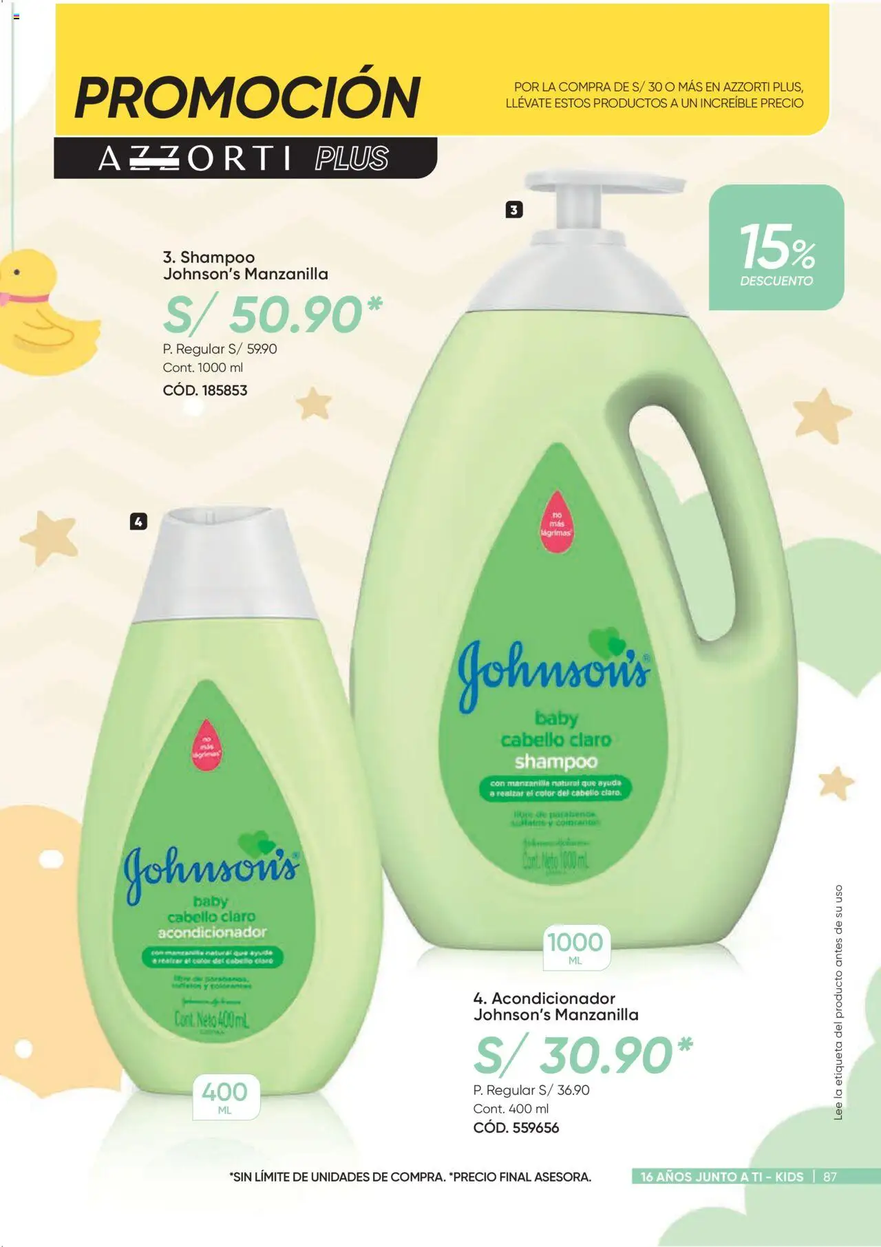 Catálogo Azzorti válido desde 15.09.2025 | Página: 87 | Productos: Shampoo, Acondicionador