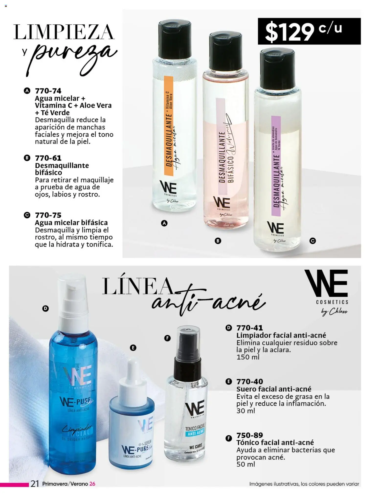 Nuevas ofertas de Cklass válidas en toda la República Mexicana desde el 02.01.2026. ¡Encuentra las mejores ofertas en Cklass catálogo We Cosmetics! | Página: 22 | Productos: Desmaquillante, Té, Sobre, Agua micelar
