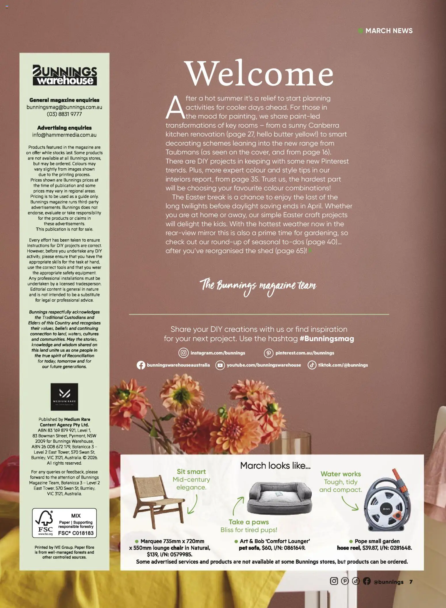 Bunnings Warehouse catalogue - valid from 01.03.2026 | Page: 7 | Products: Chair, Butter, Water, Tools