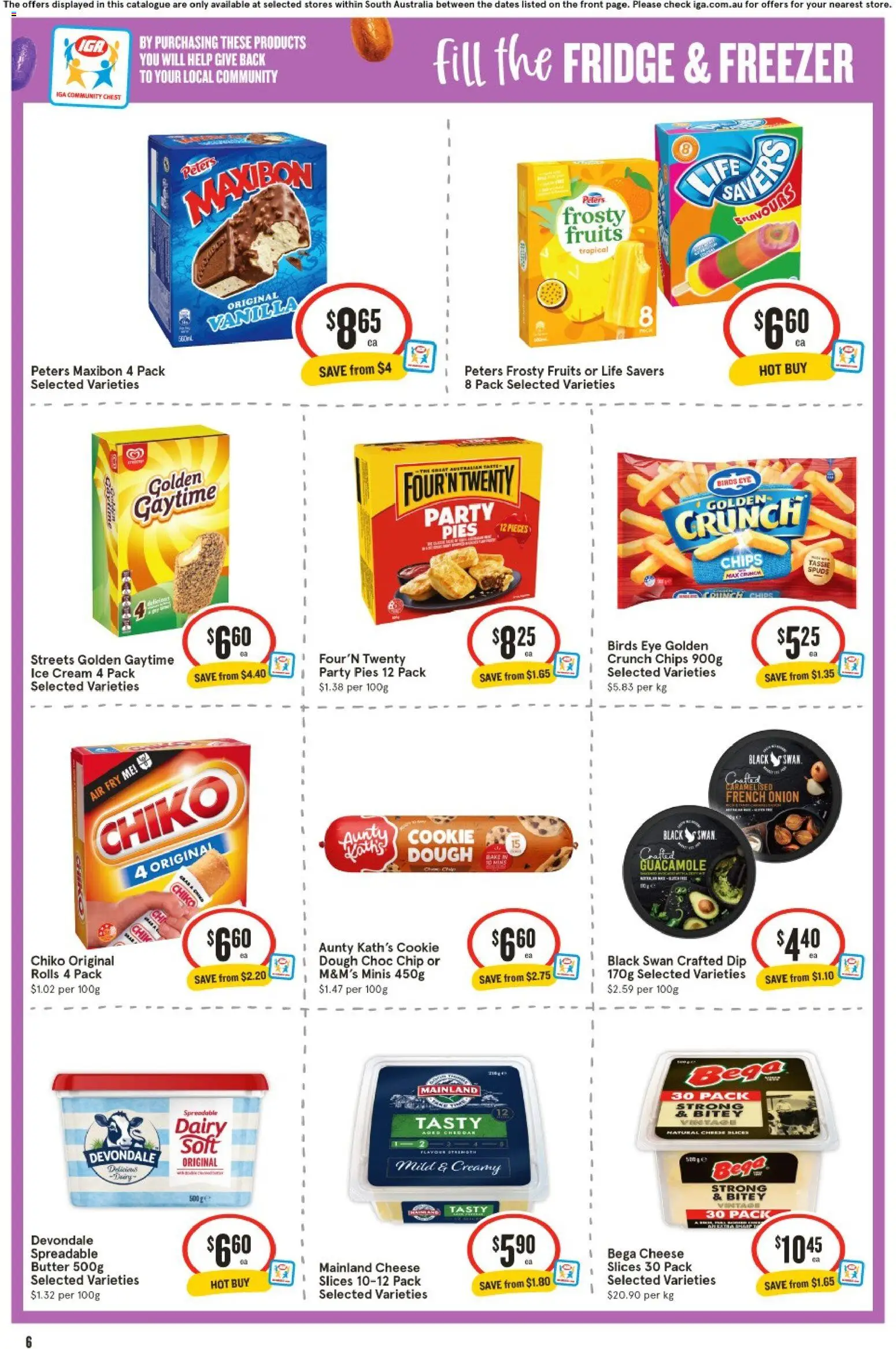 IGA catalogue - valid from 18.03.2026 | Page: 6 | Products: Light, Dairy, Chocolate, Cream