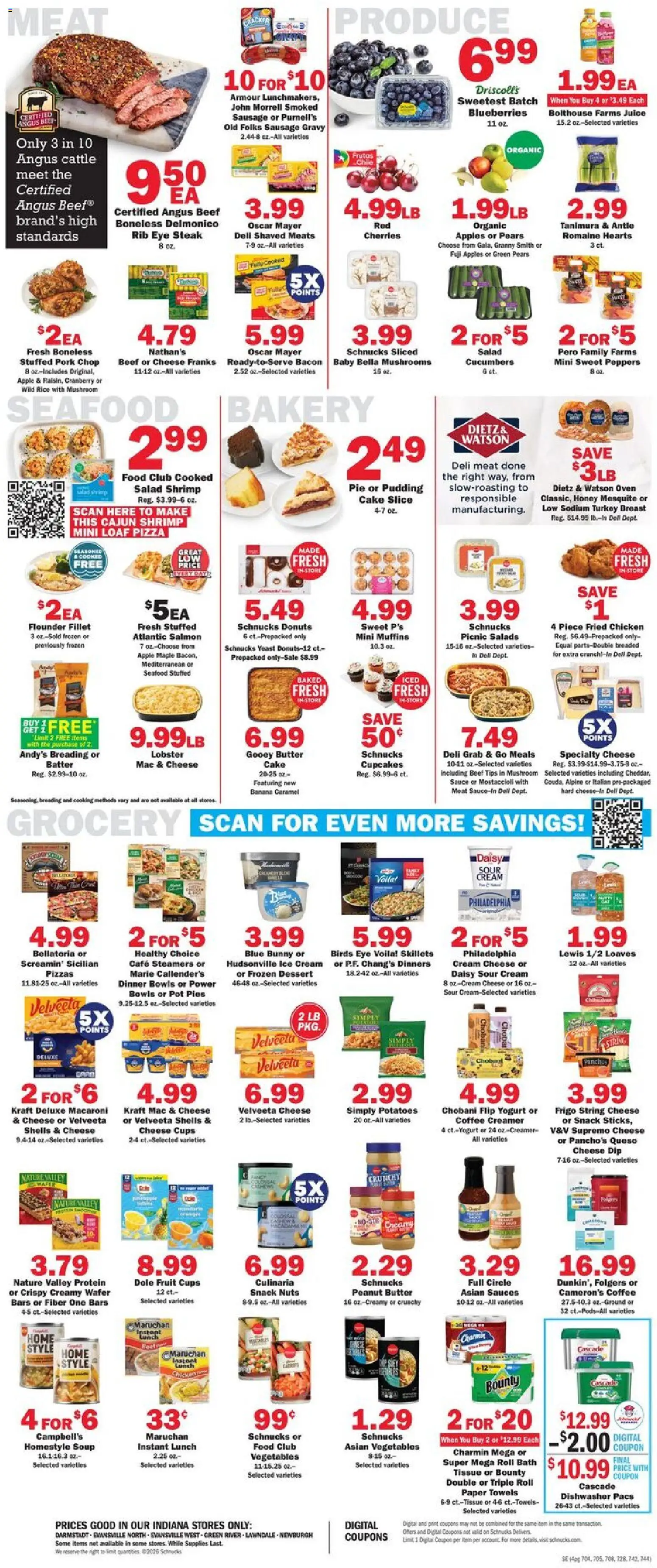 Schnucks Weekly Print Ad - IN - valid from 28.01.2026 | Page: 4 | Products: Mushrooms, Juice, Nuts, Sauce