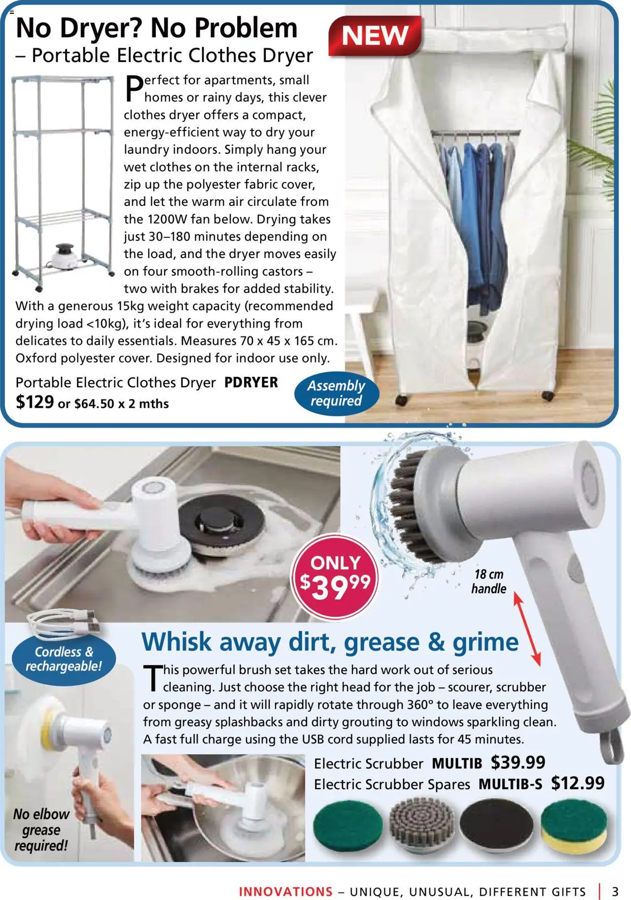Innovations catalogue - valid from 27.08.2025 | Page: 3 | Products: Brush, Portable, Weight, Fan