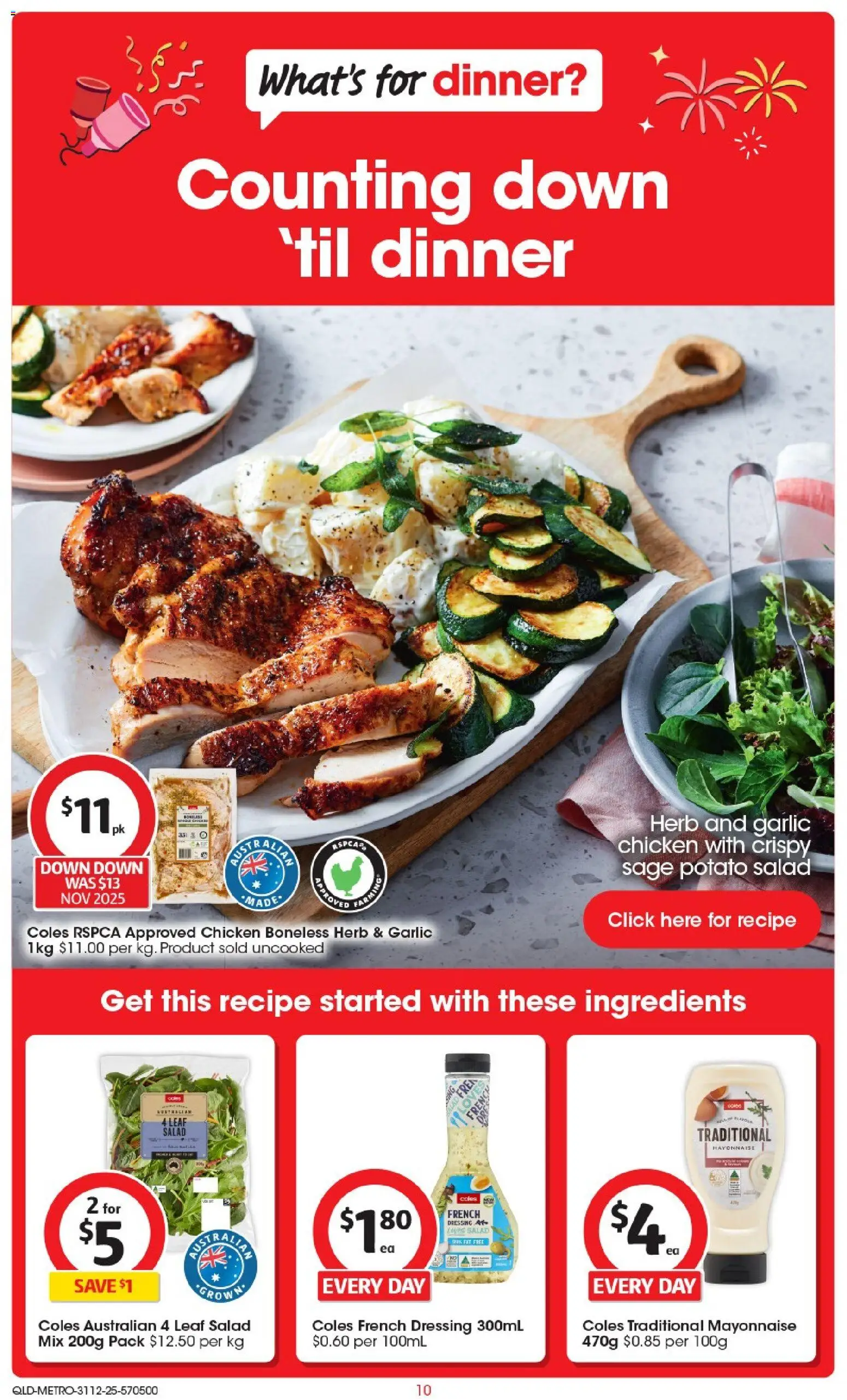 Coles catalogue - valid from 31.12.2025 | Page: 11 | Products: Herb, Chicken, Salad, Garlic