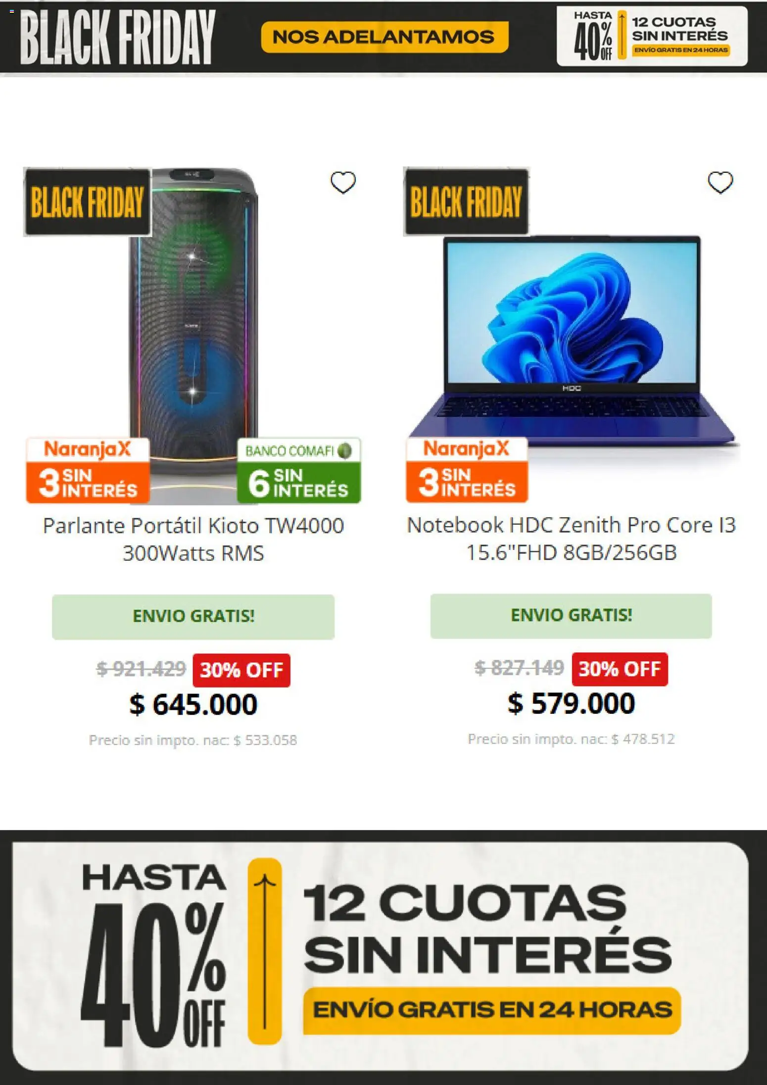 Casa del Audio - Catálogo - Black Fraiday │ válido desde el 19.11.2025 | Página: 3 | Productos: Banco, Parlante, Notebook