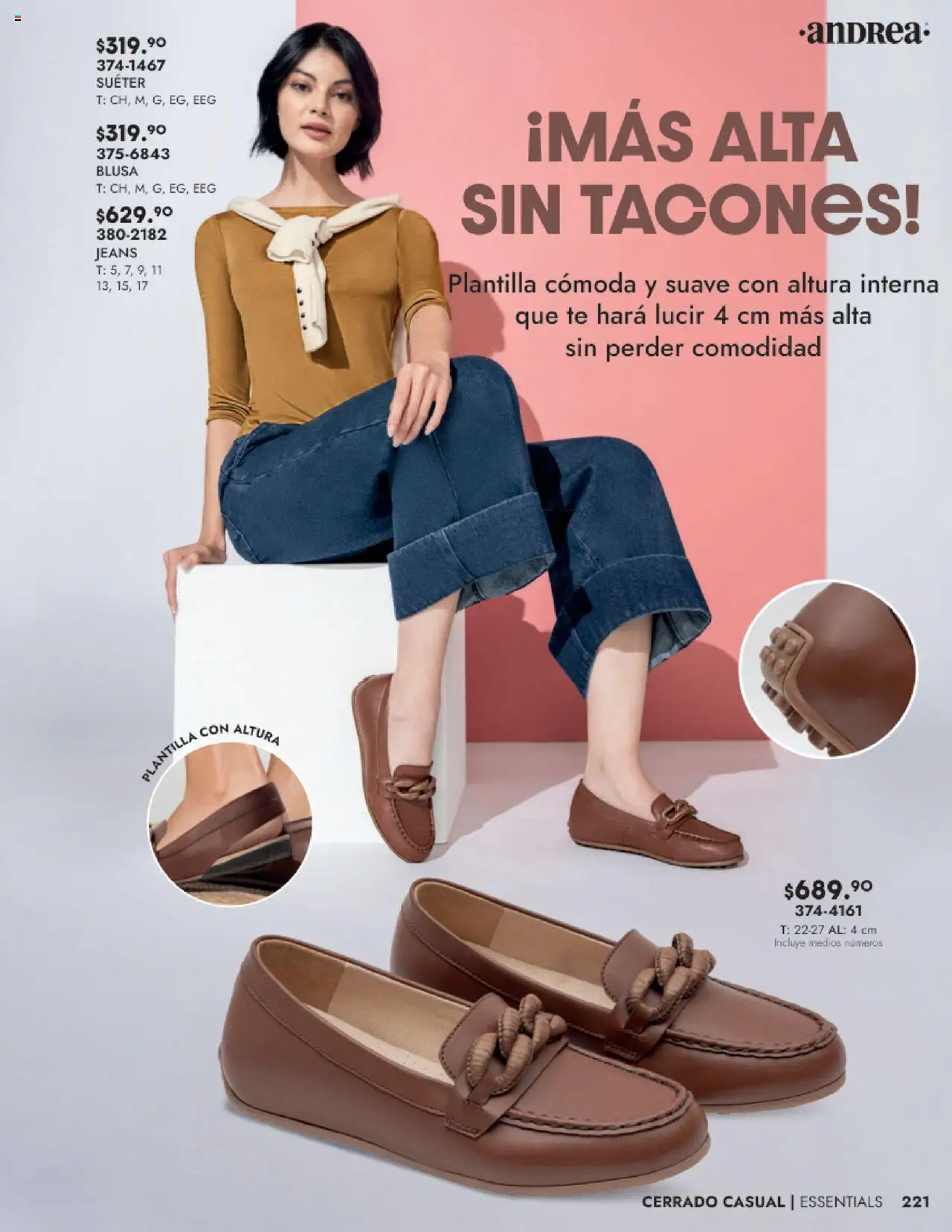 Nuevas ofertas de Andrea válidas en toda la República Mexicana desde el 24.08.2025. ¡Encuentra las mejores ofertas en Andrea - Catálogo Calzado Dama! | Página: 221 | Productos: Blusa, Suéter, Té