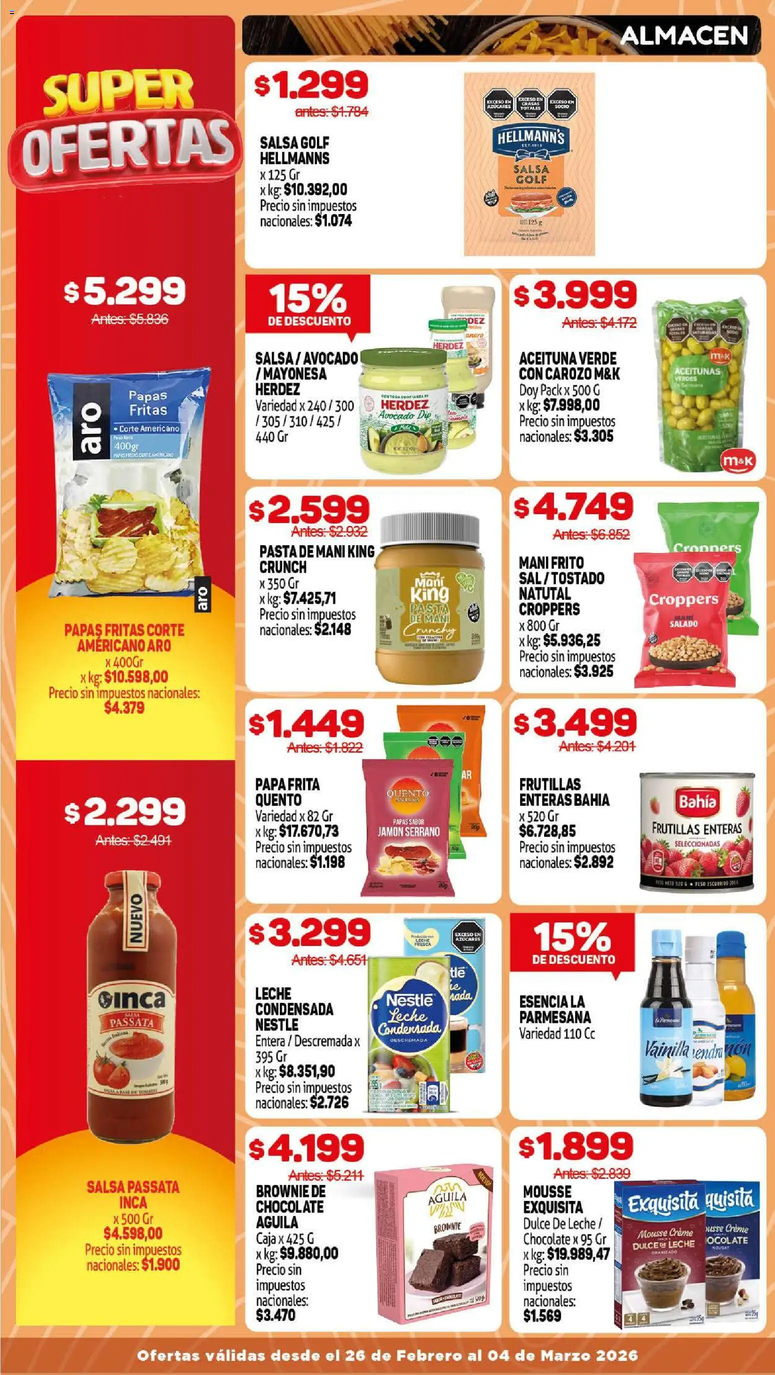Makro ofertas │ válido desde el 26.03.2026 | Página: 6 | Productos: Mousse, Leche, Chocolate, Pasta