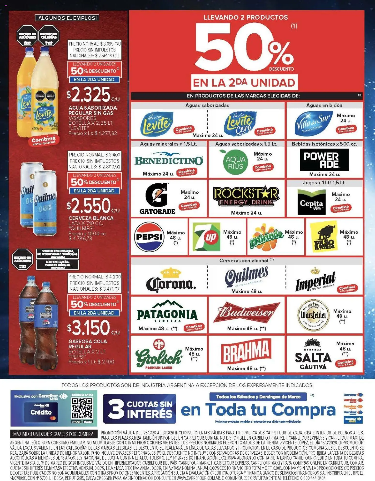 Carrefour ofertas │ válido desde el 25.03.2026 | Página: 9 | Productos: Caso, Banco, Sobre, Cerveza