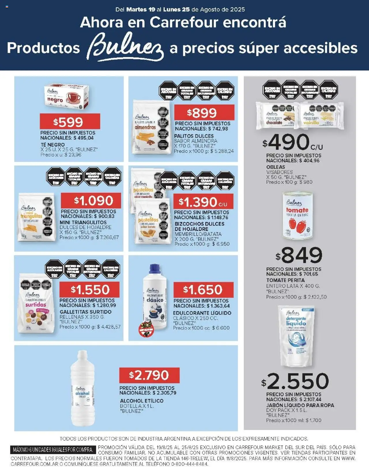 Carrefour ofertas - Chubut │ válido desde el 19.08.2025 | Página: 47 | Productos: Batata, Jabón líquido, Tomate, Chocolate