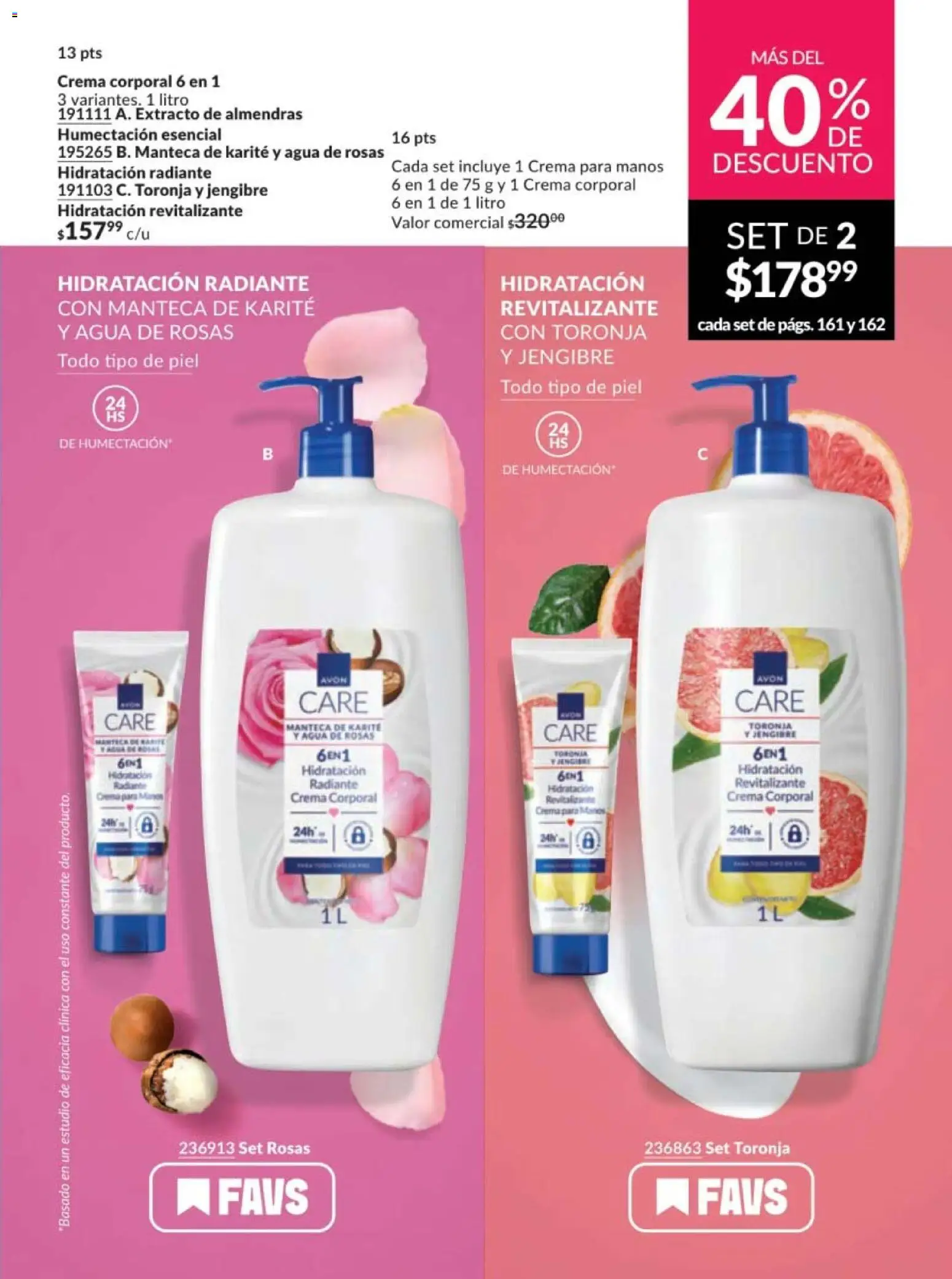 Nuevas ofertas de AVON válidas en toda la República Mexicana desde el 10.01.2026. ¡Encuentra las mejores ofertas en AVON campaña 2 2026! | Página: 155 | Productos: Almendras, Crema, Toronja, Crema corporal