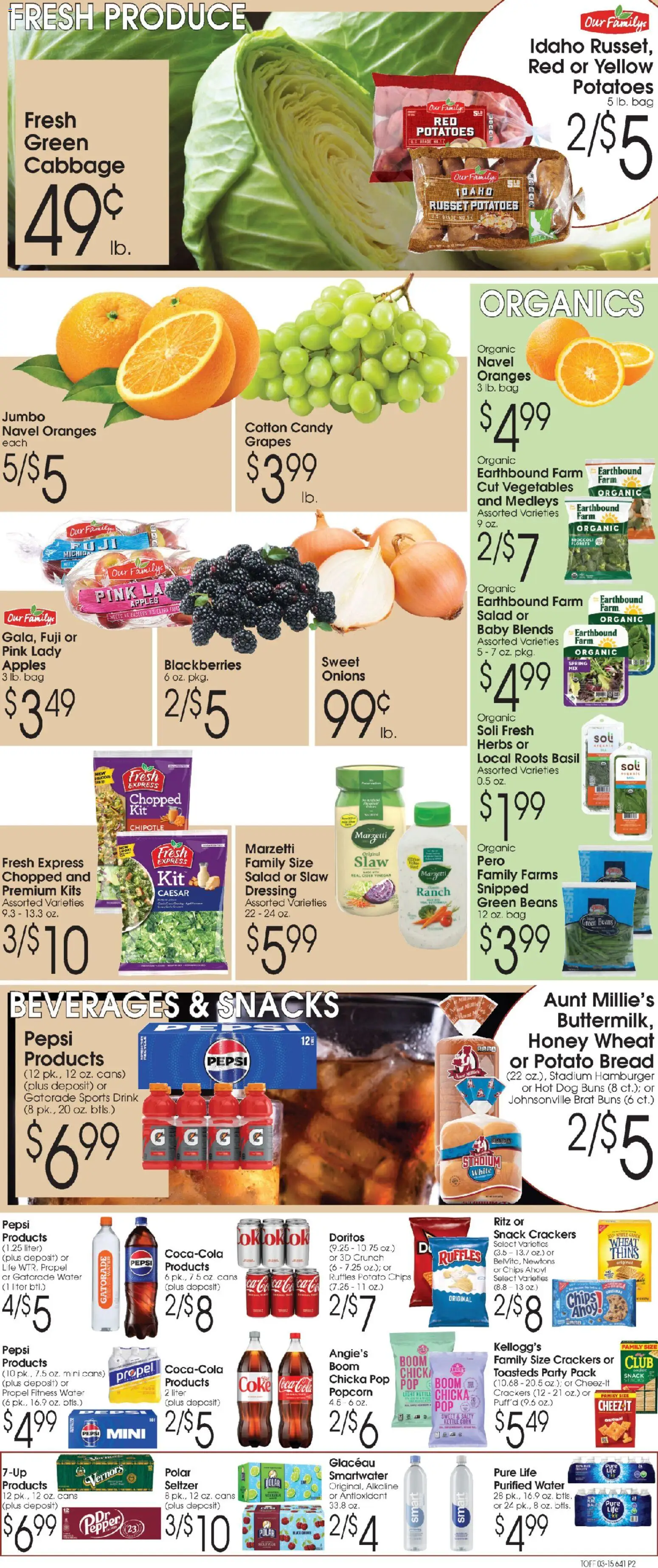 Family Fare Weekly Ad - MI - valid from 15.03.2026 | Page: 2 | Products: Vinegar, Cider, Bread, Oranges