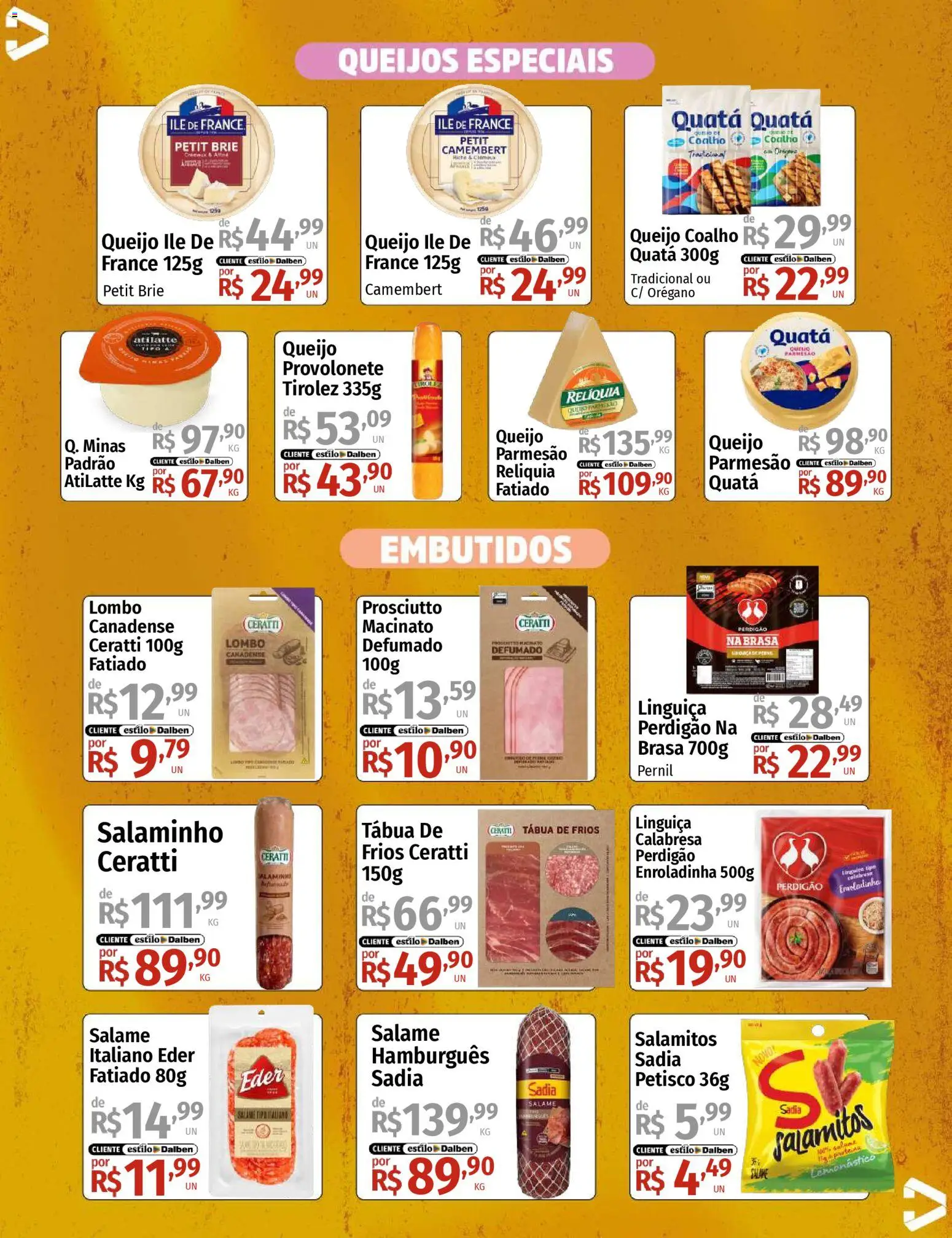 Supermercado Dalben Folheto - válido de 13.02.2026 | Página: 4 | Produtos: Pernil, Queijo, Parmesão, Brie