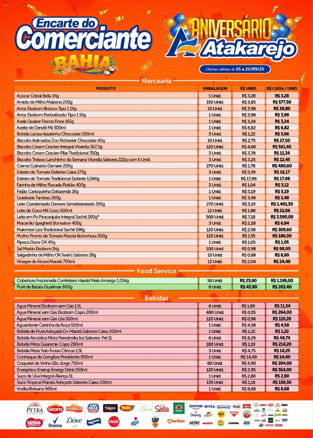Atakarejo Folheto - válido de 15.09.2025 | Página: 1 | Produtos: Aliança, Rexona, Água mineral, Batata