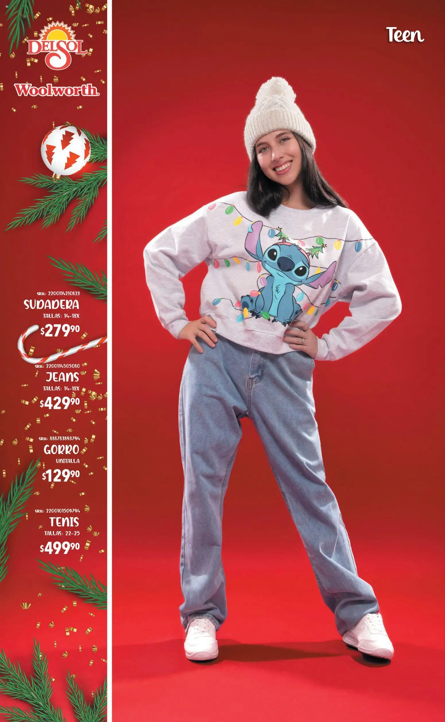 Nuevas ofertas de Del Sol y Woolworth válidas en toda la República Mexicana desde el 06.11.2025. ¡Encuentra las mejores ofertas en Del Sol y Woolworth catálogo Regalos 2025! | Página: 52 | Productos: Tenis, Sudadera