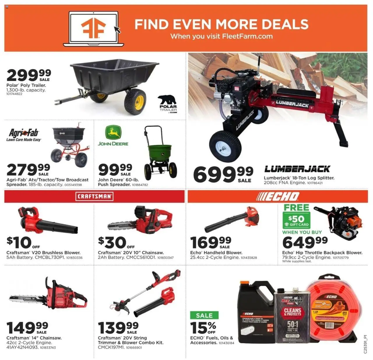 Mills Fleet Farm Weekly Ad - valid from 25.09.2025 | Page: 8 | Products: Trimmer, Backpack, Throttle, Blower